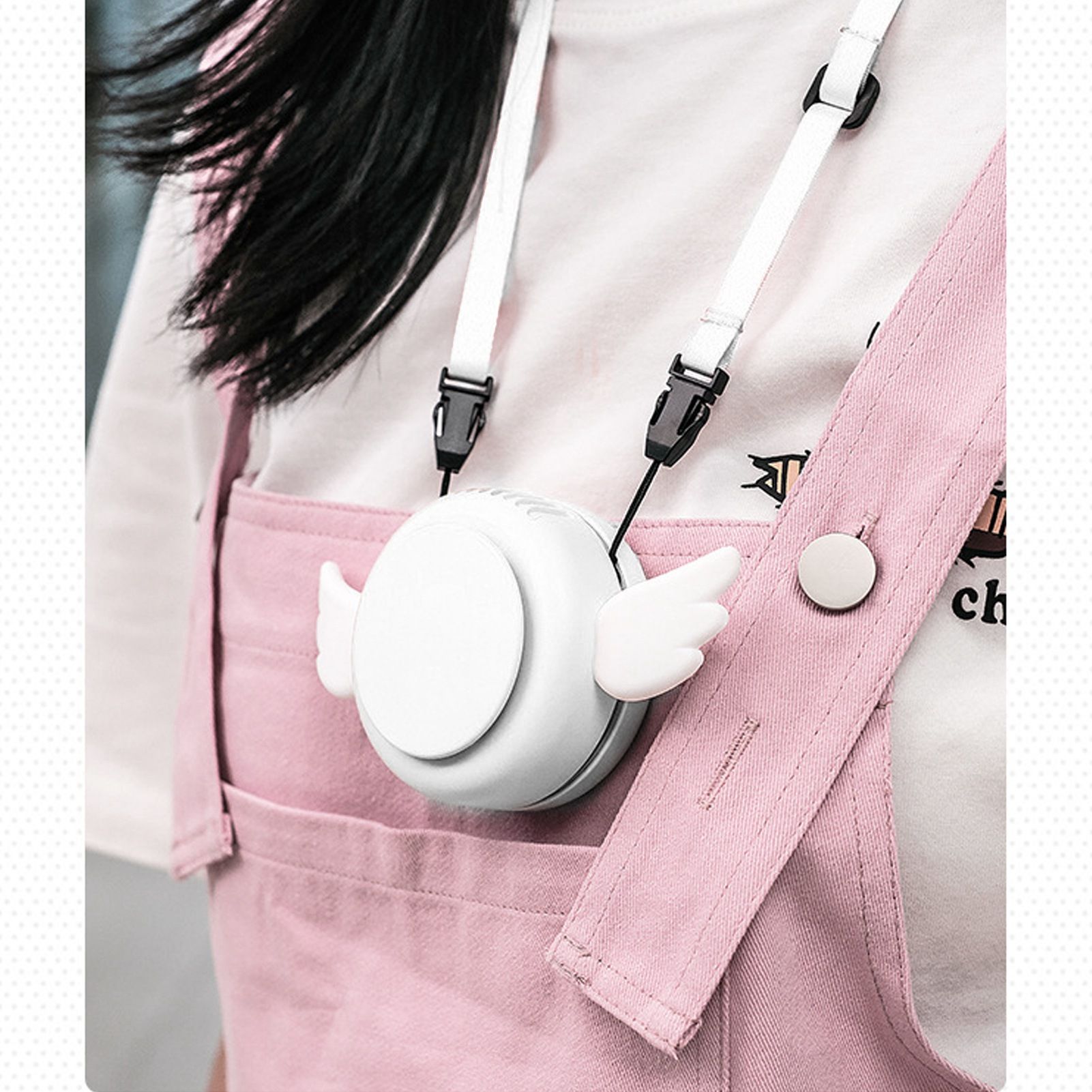 Adjustable USB Charging Electric Fan Portable Hanging Neck No‑Blade Electric view 15