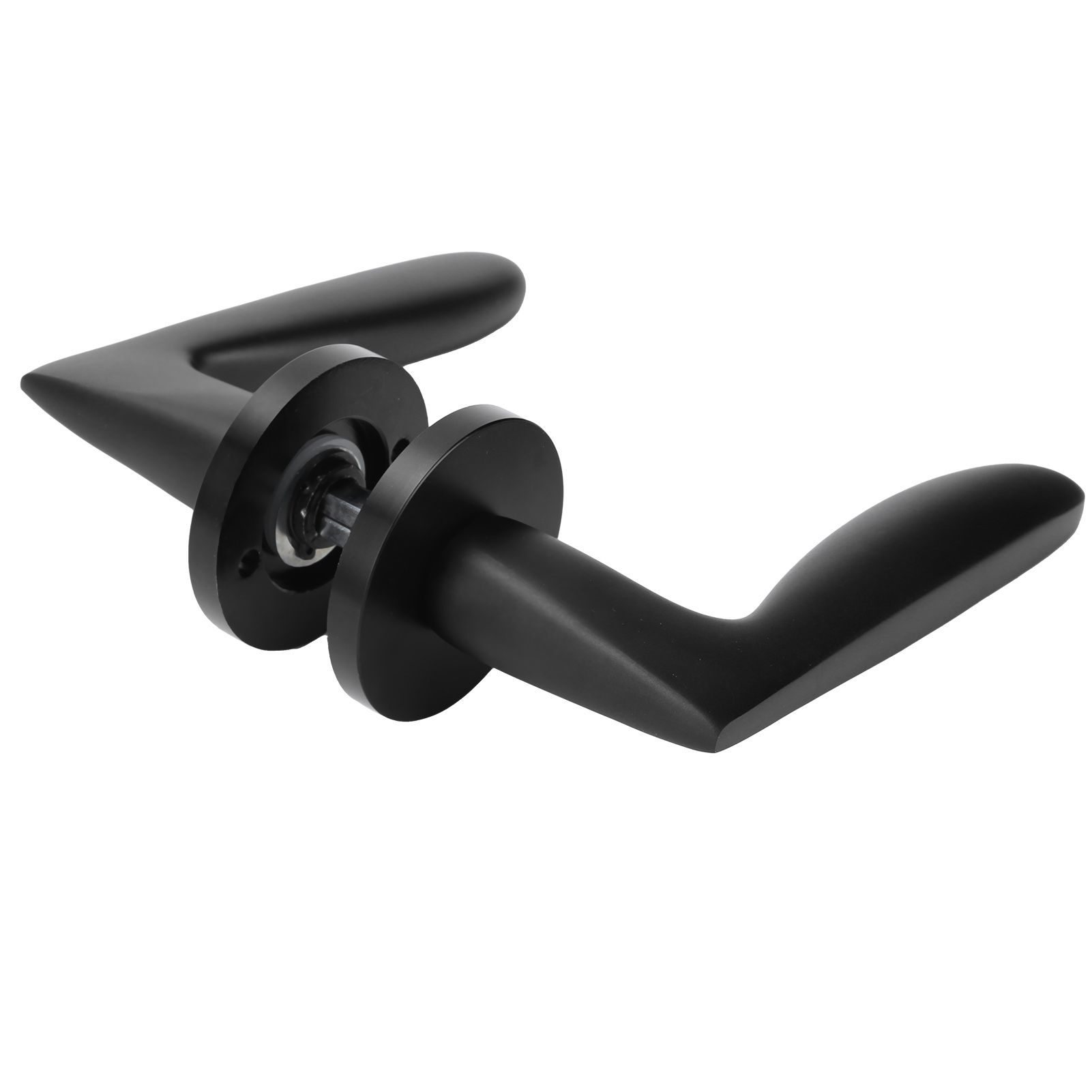 Entry Door Handle Lock Locking Lever Handle Set Reversible for Right Left view 2