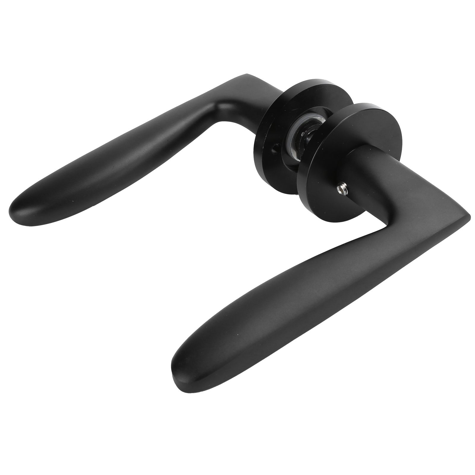 Entry Door Handle Lock Locking Lever Handle Set Reversible for Right Left view 5