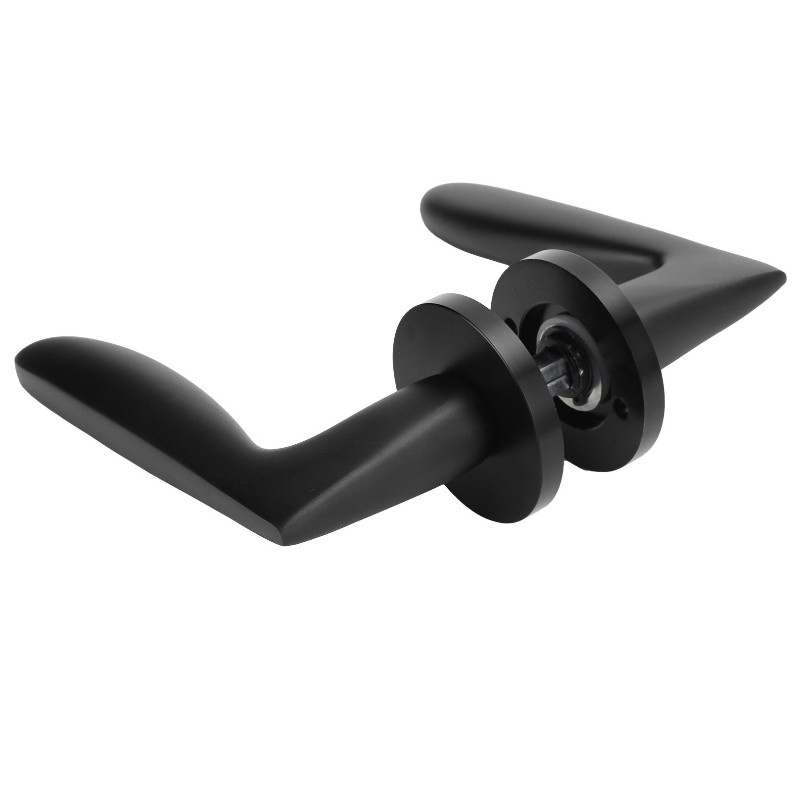 Entry Door Handle Lock Locking Lever Handle Set Reversible for Right Left view 7