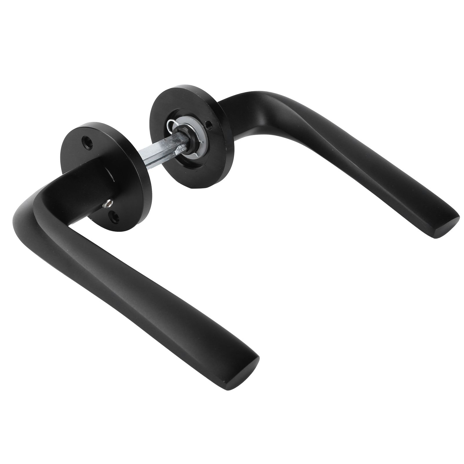 Entry Door Handle Lock Locking Lever Handle Set Reversible for Right Left view 2