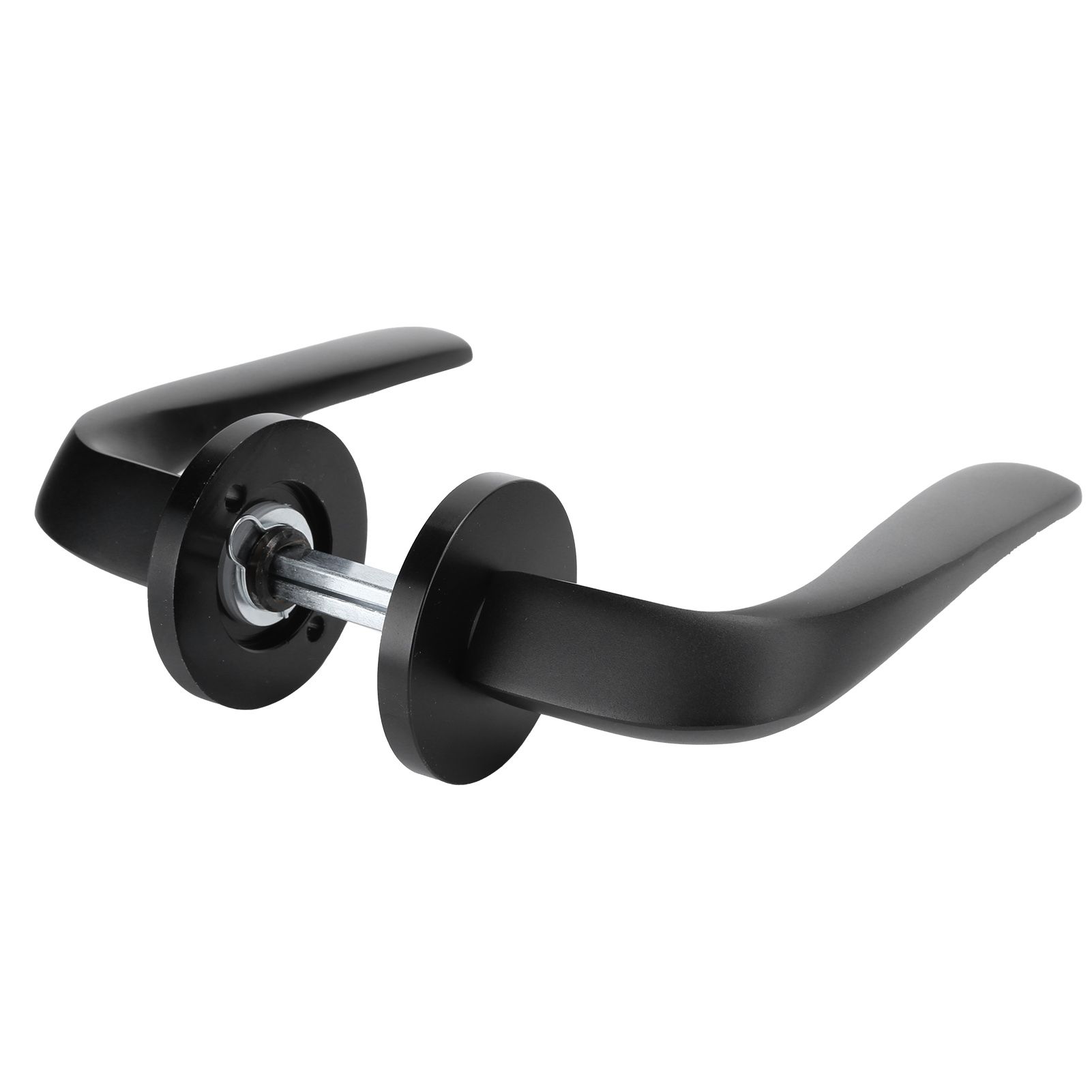 Entry Door Handle Lock Locking Lever Handle Set Reversible for Right Left view 3