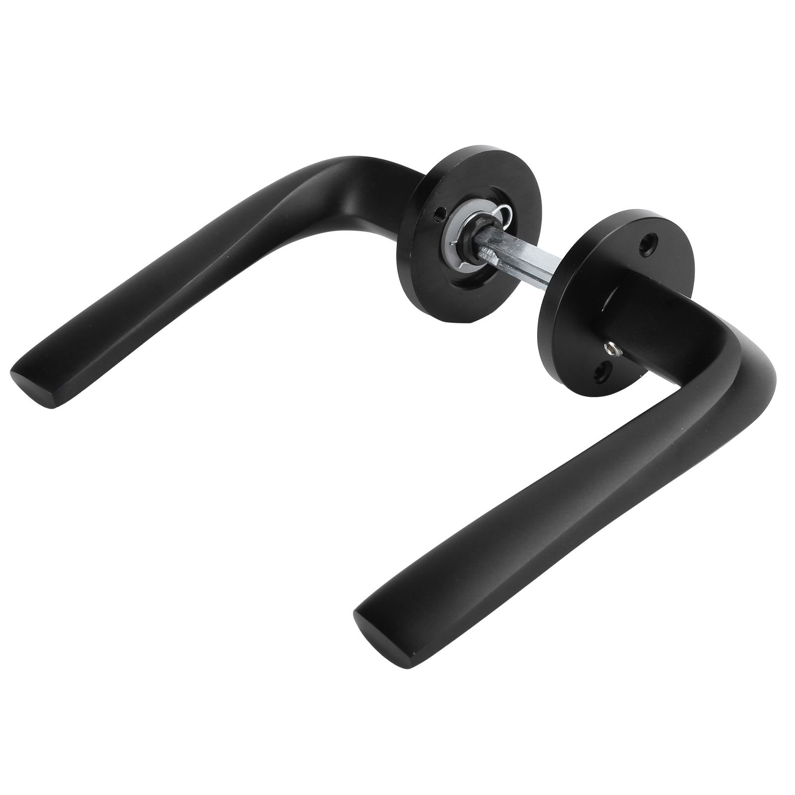 Entry Door Handle Lock Locking Lever Handle Set Reversible for Right Left view 5