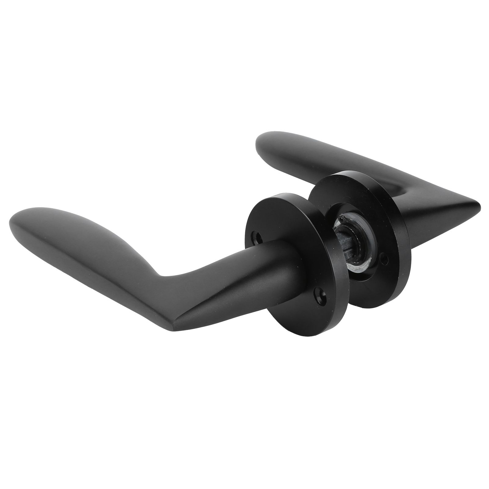 Entry Door Handle Lock Locking Lever Handle Set Reversible for Right Left view 2