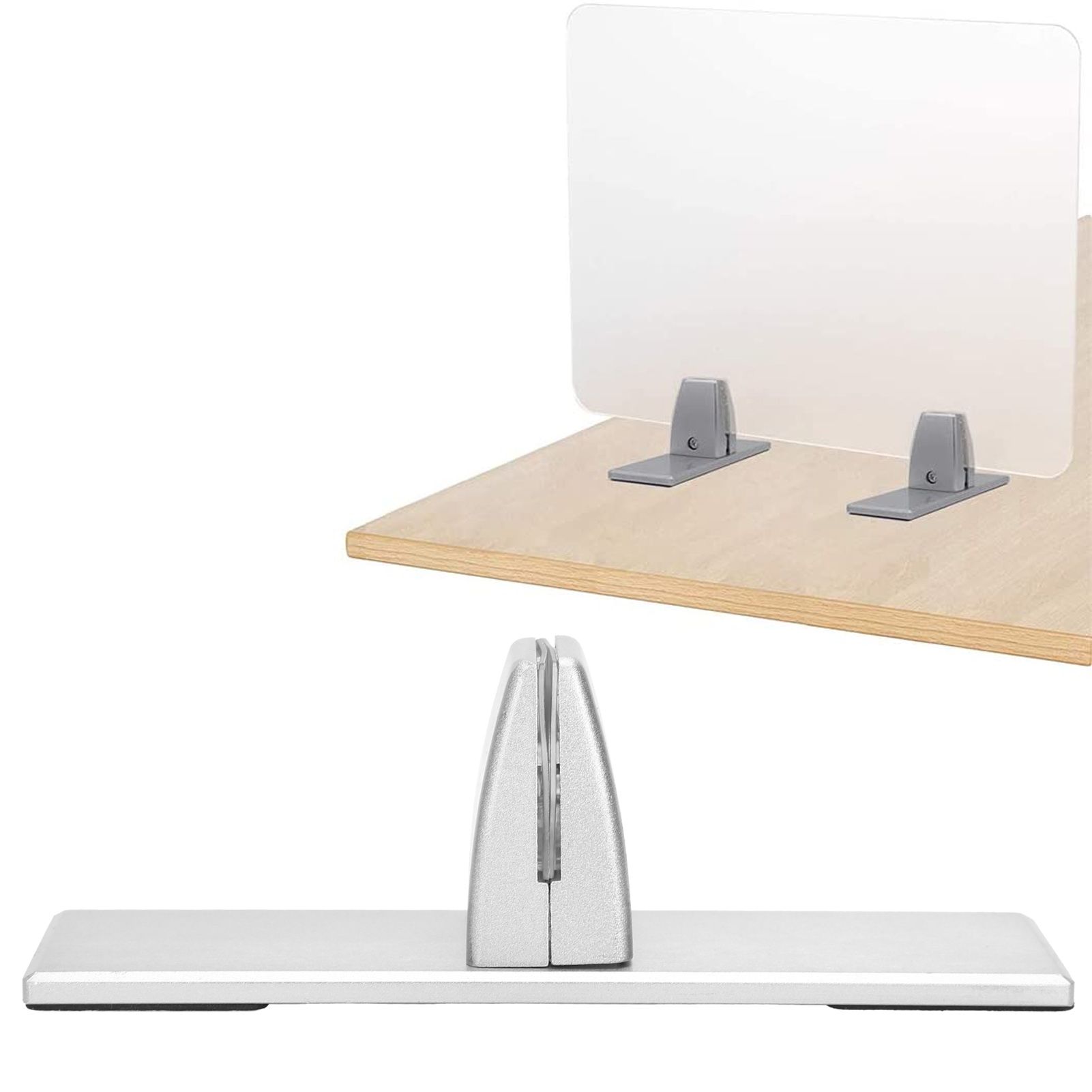 Desk Screen Baffle Fixed Clamp Removable Table Clapboard Clip Bracket for Office view 10