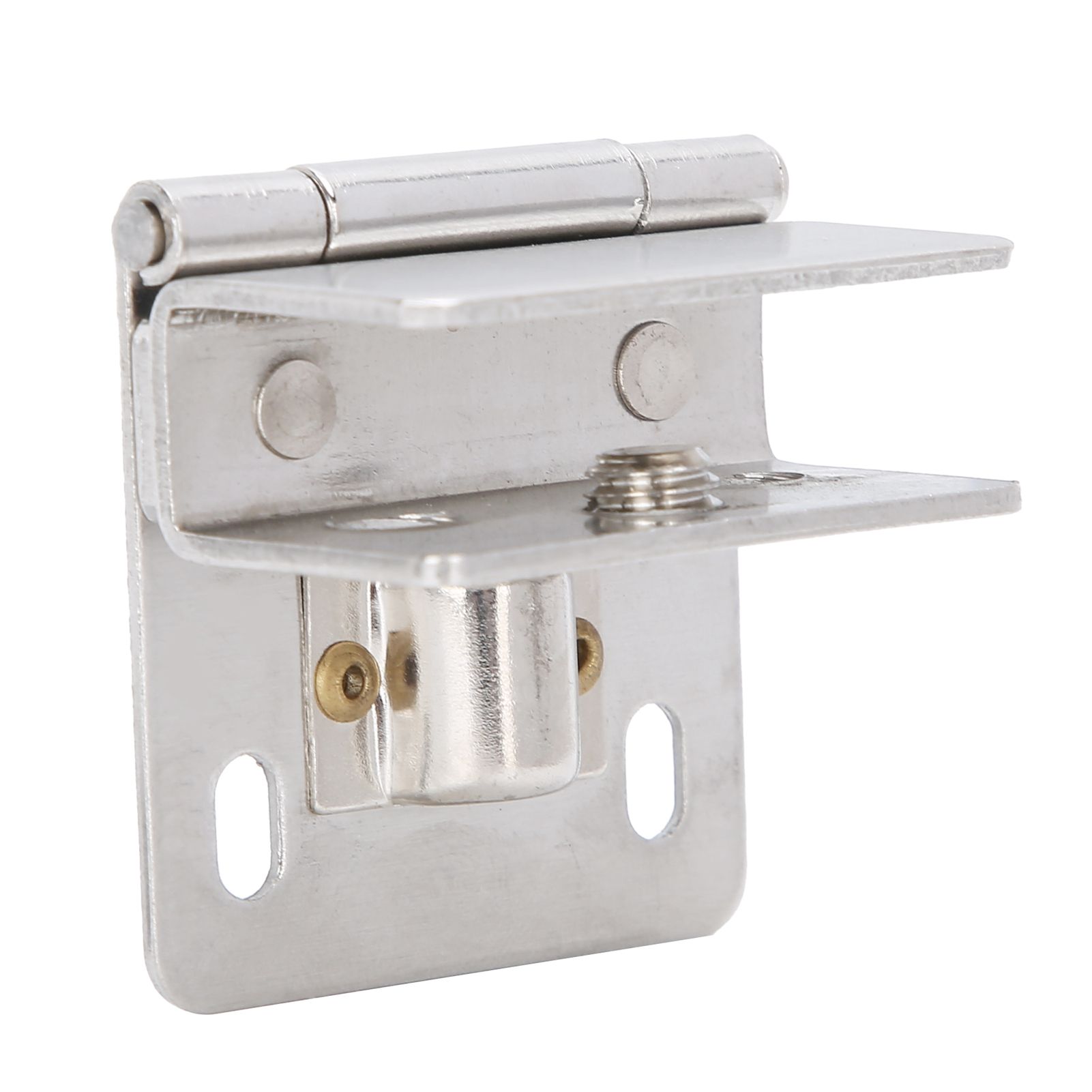 Glass Door Hinge PunchFree Stainless Steel Clip Cabinet Bracket Clamp view 3
