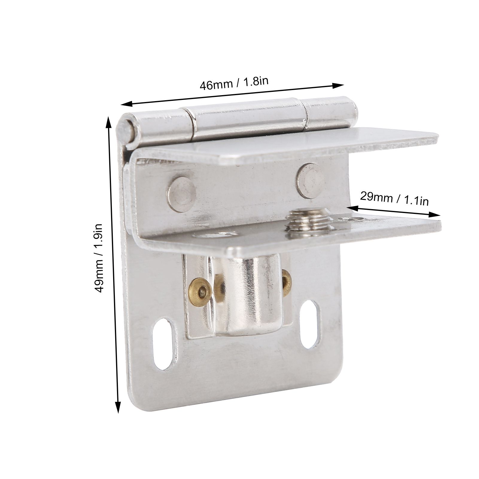 Glass Door Hinge PunchFree Stainless Steel Clip Cabinet Bracket Clamp view 12