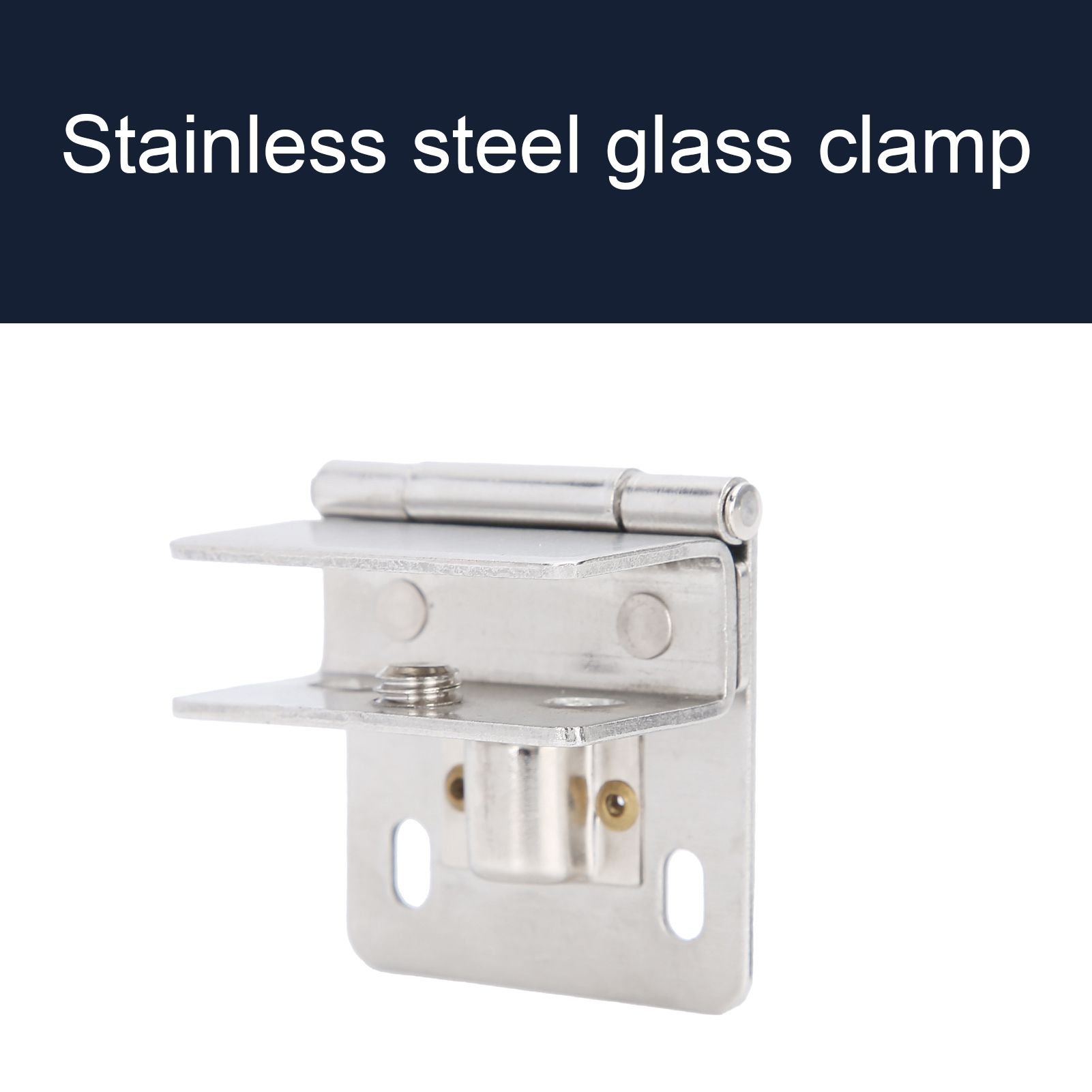 Glass Door Hinge PunchFree Stainless Steel Clip Cabinet Bracket Clamp view 13