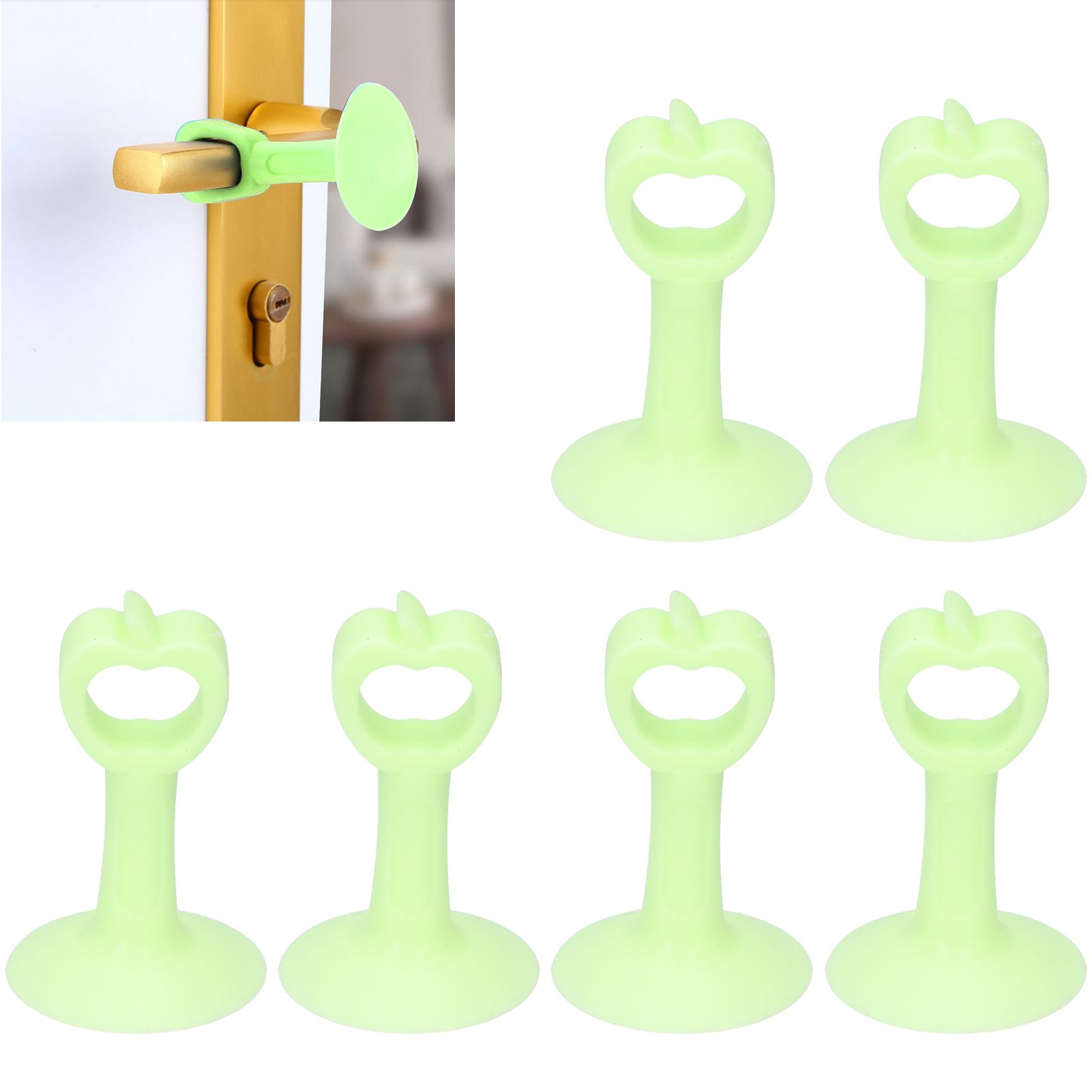 6PCS Door Stopper Anti‑Collision Silicone Wall Protection Home Bathroom view 9