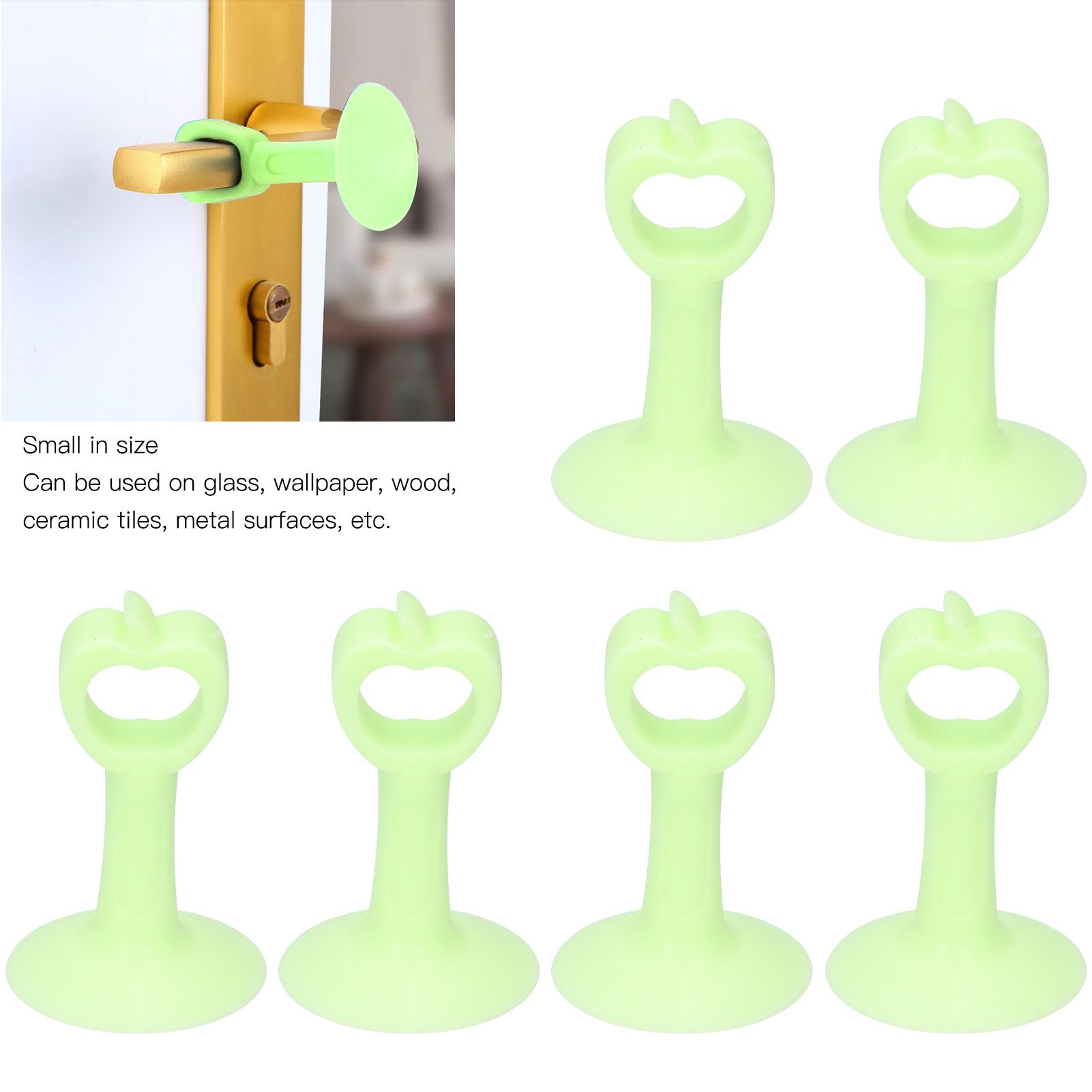 6PCS Door Stopper Anti‑Collision Silicone Wall Protection Home Bathroom view 15