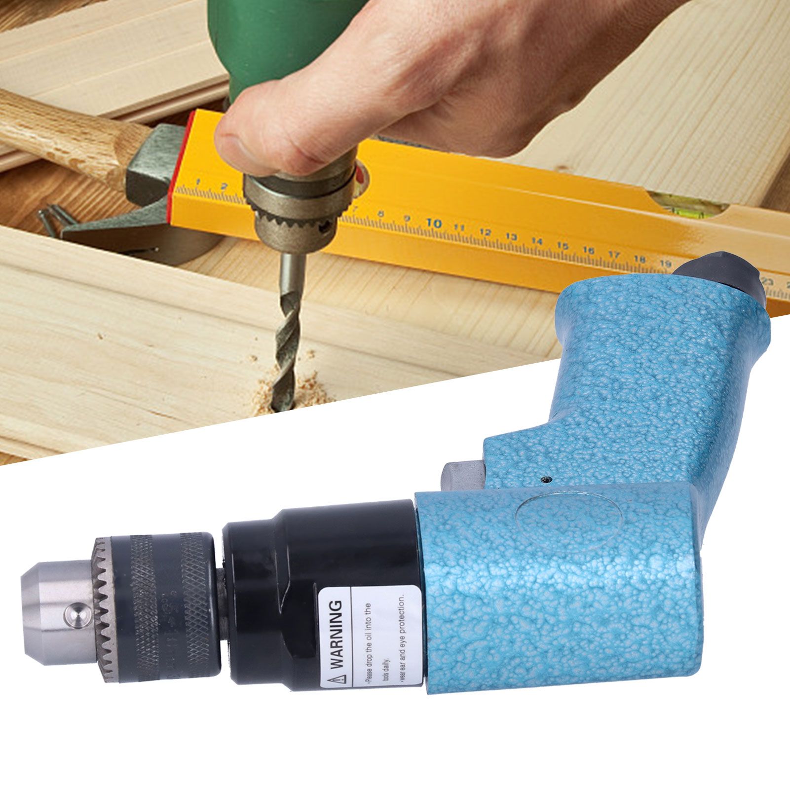 10mm Pneumatic Air Drill Industrial Lightweight Drilling Machine Hand Tools view 9