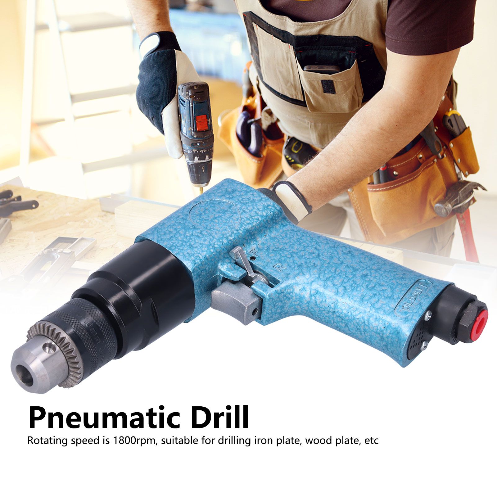 10mm Pneumatic Air Drill Industrial Lightweight Drilling Machine Hand Tools view 11