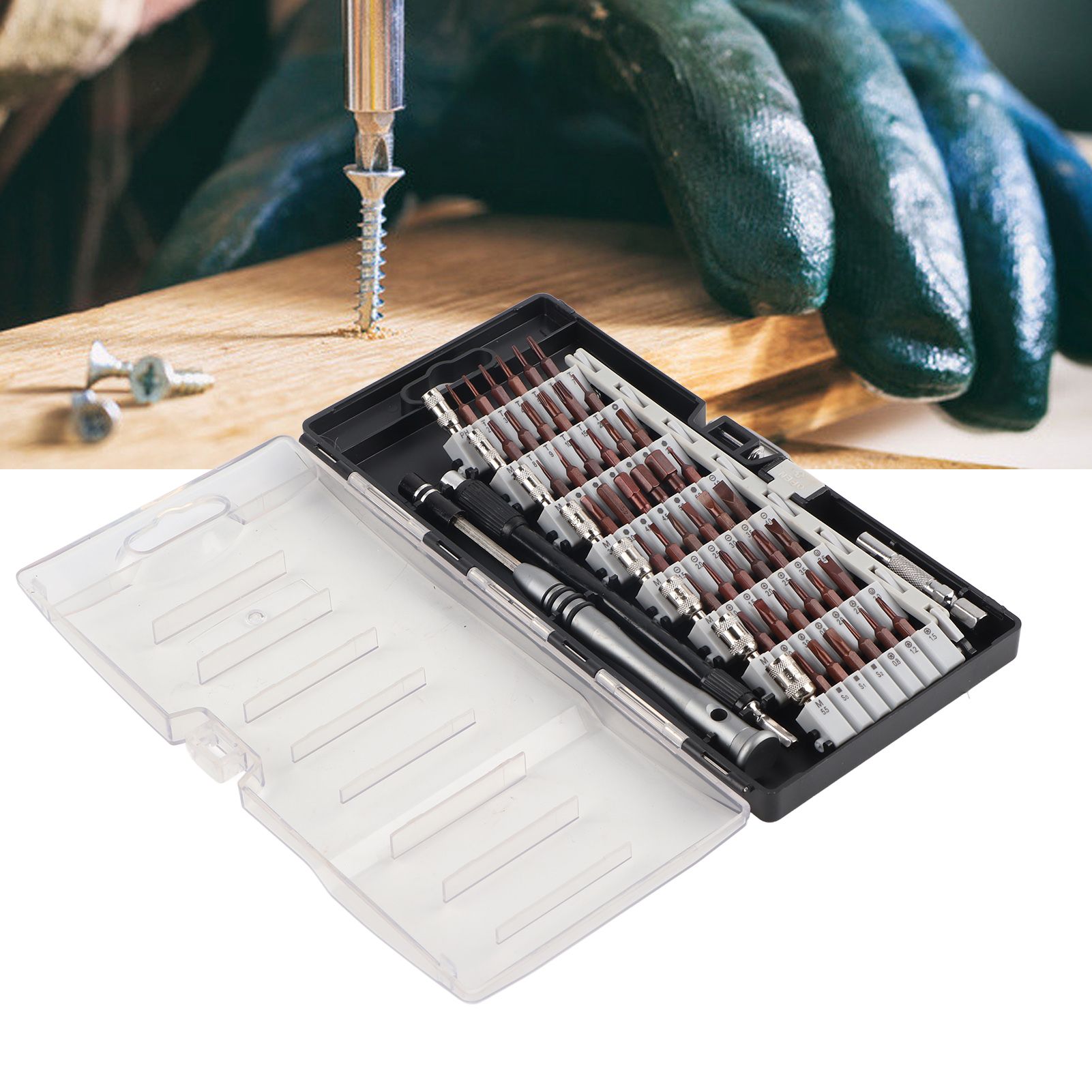 57 in 1 Screwdriver Set 56 Bits and 1 Handle Household Repair Screwdriver for view 12