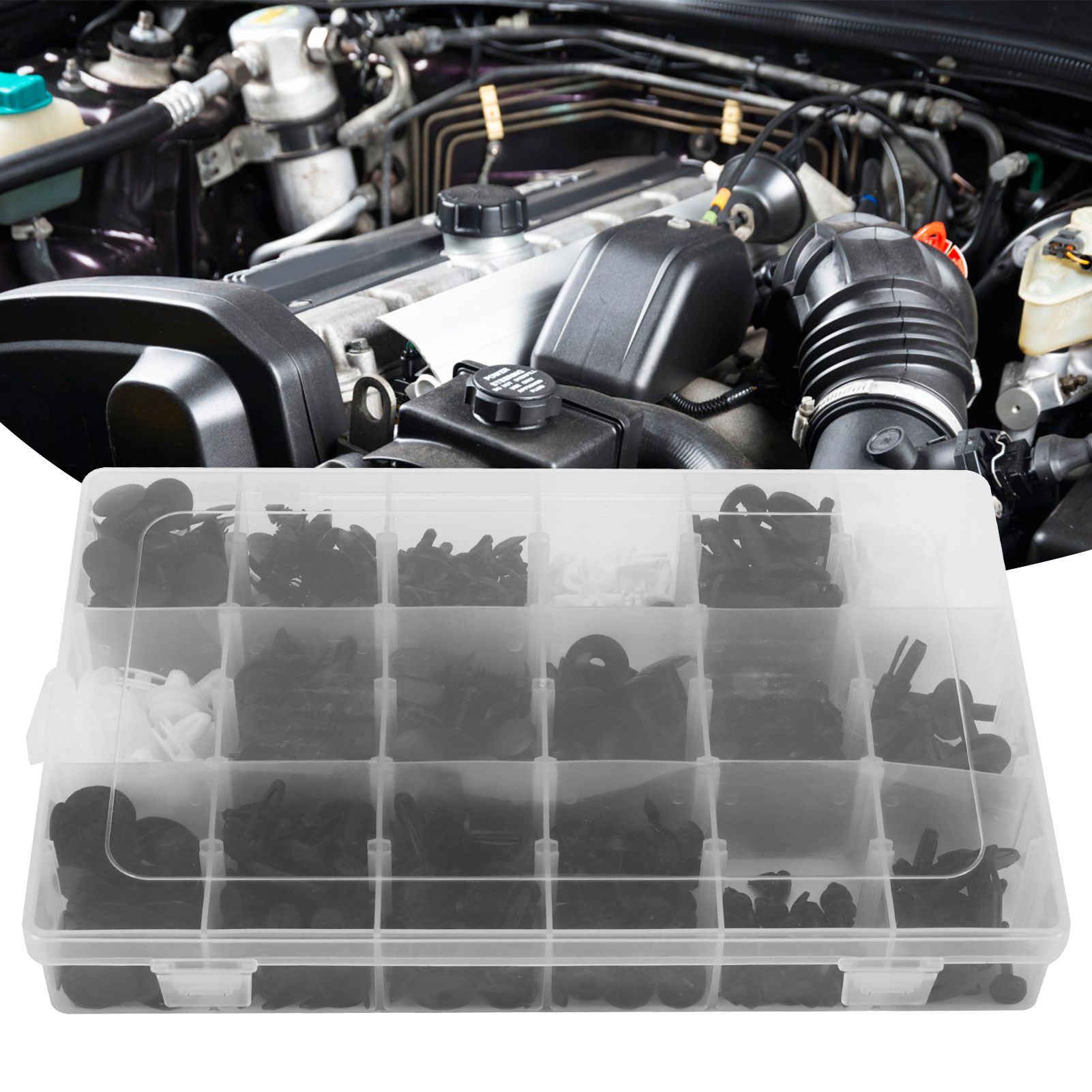415Pcs Car Push Retainer Clips Assortment Kit Bumper Fasteners with Removers Tools view 12