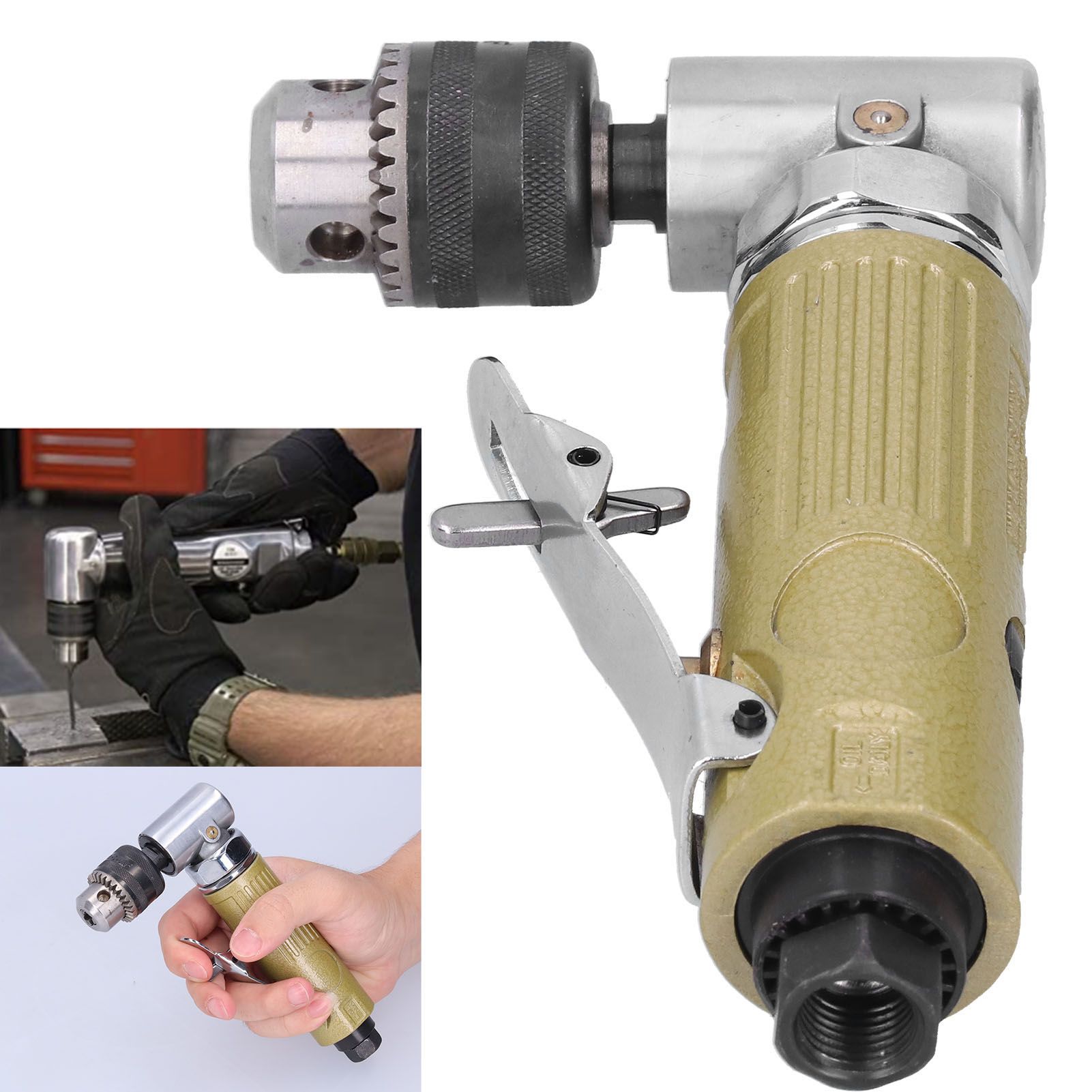 90 Degrees Elbow Air Drill Pneumatic Powerful Angle Drilling Machine Tapping view 11