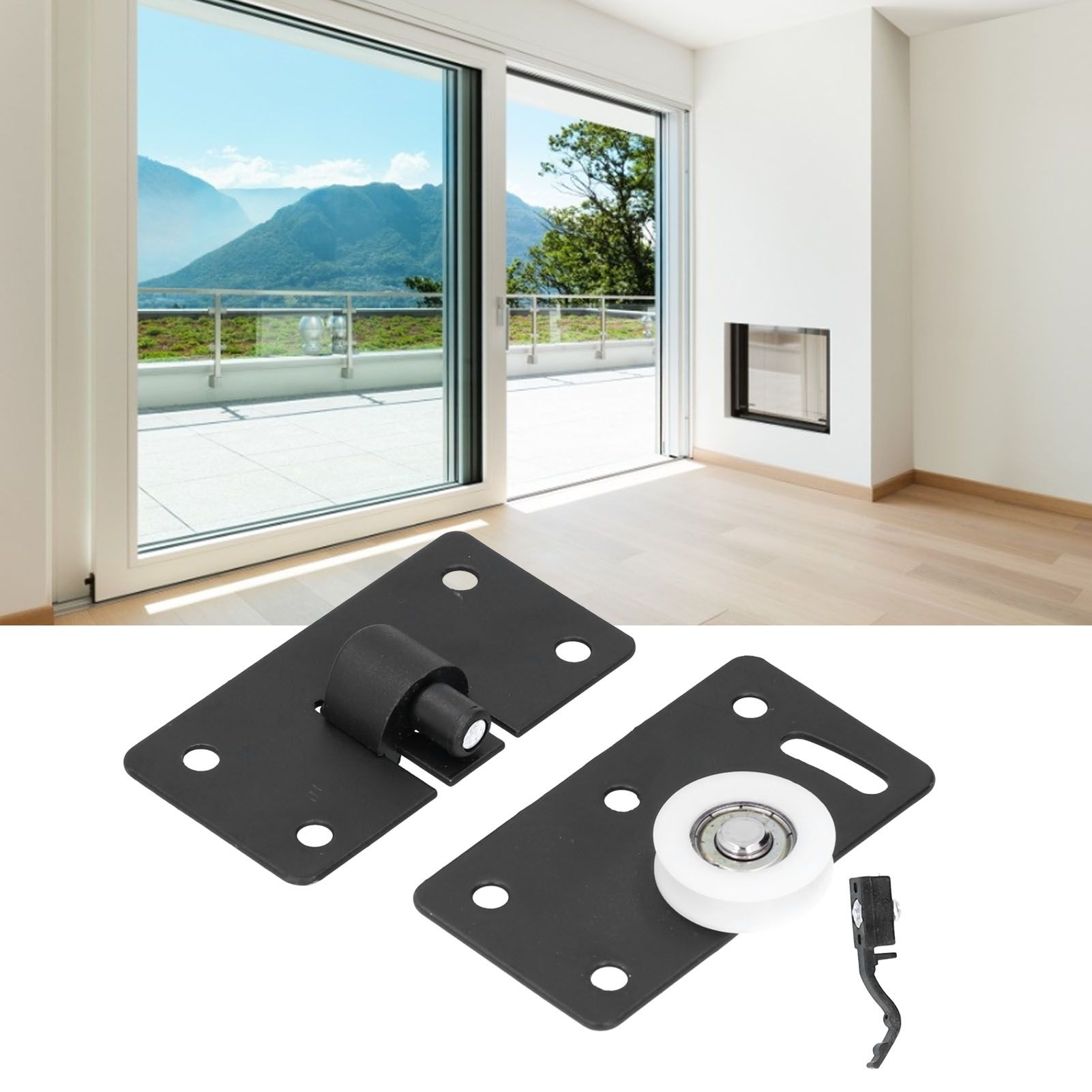 Sliding Door Wheel Wardrobe Cabinet Closet Furniture Grooved Wheel Sliding view 12