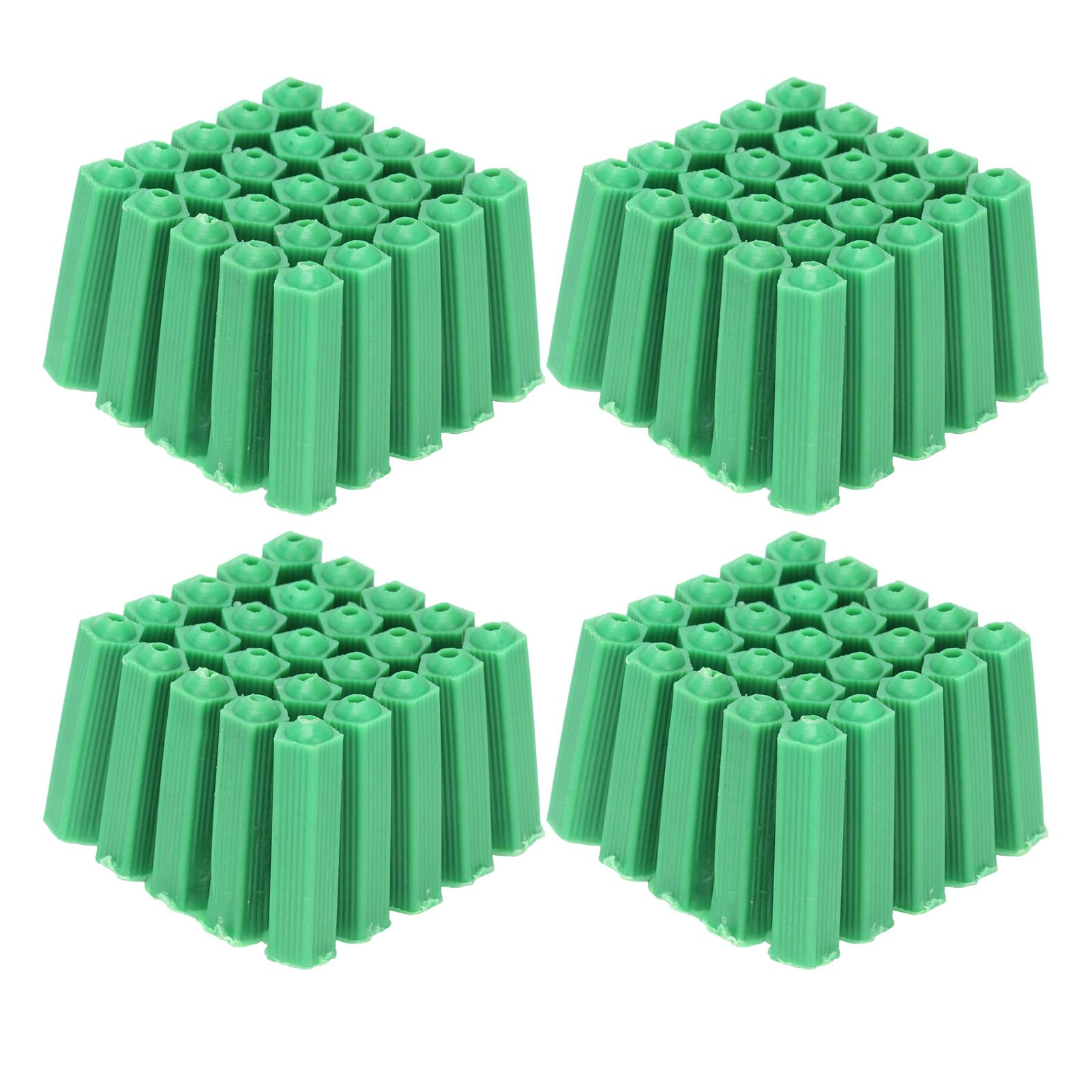 100Pcs M6 Expansion Pipe Plastic Wall Plug Fixing Expansion Tube Accessory Green — image 1