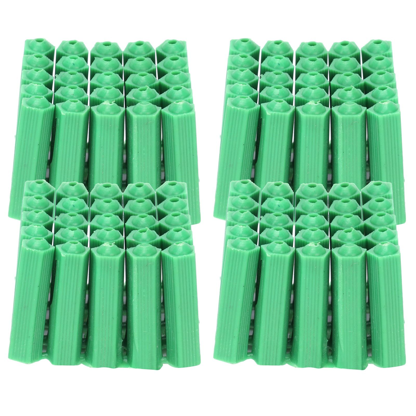 100Pcs M6 Expansion Pipe Plastic Wall Plug Fixing Expansion Tube Accessory Green view 2
