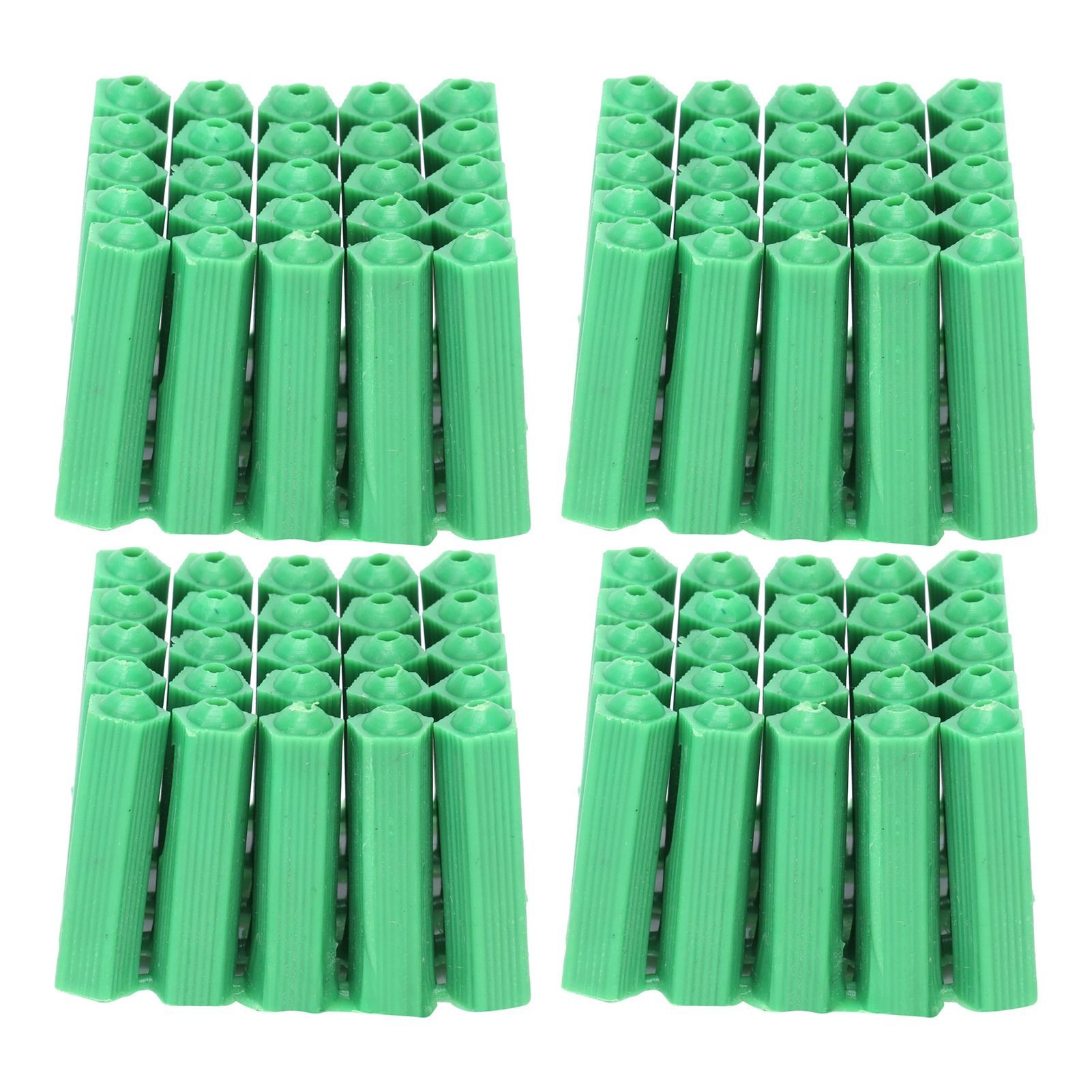 100Pcs M6 Expansion Pipe Plastic Wall Plug Fixing Expansion Tube Accessory Green view 3