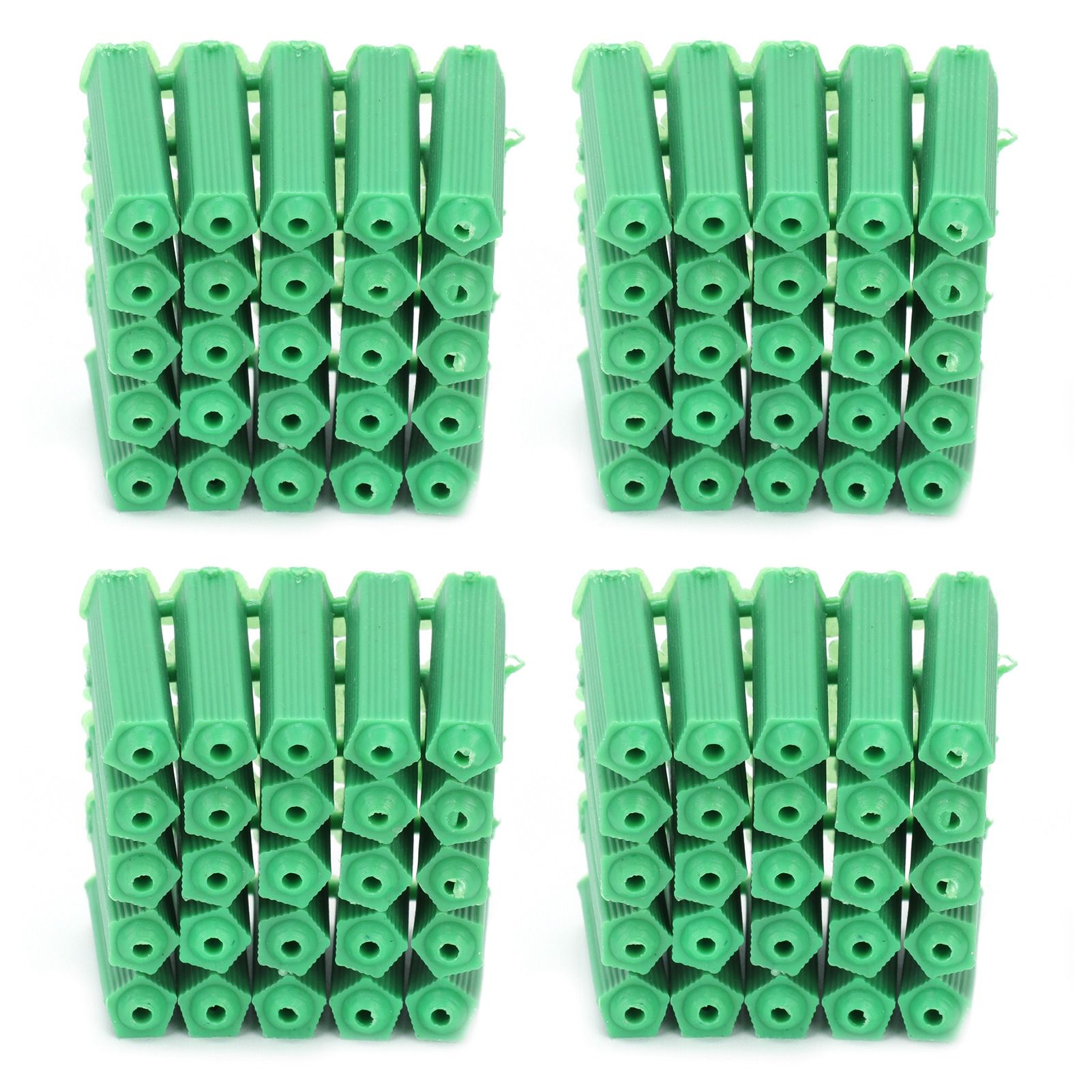 100Pcs M6 Expansion Pipe Plastic Wall Plug Fixing Expansion Tube Accessory Green view 4