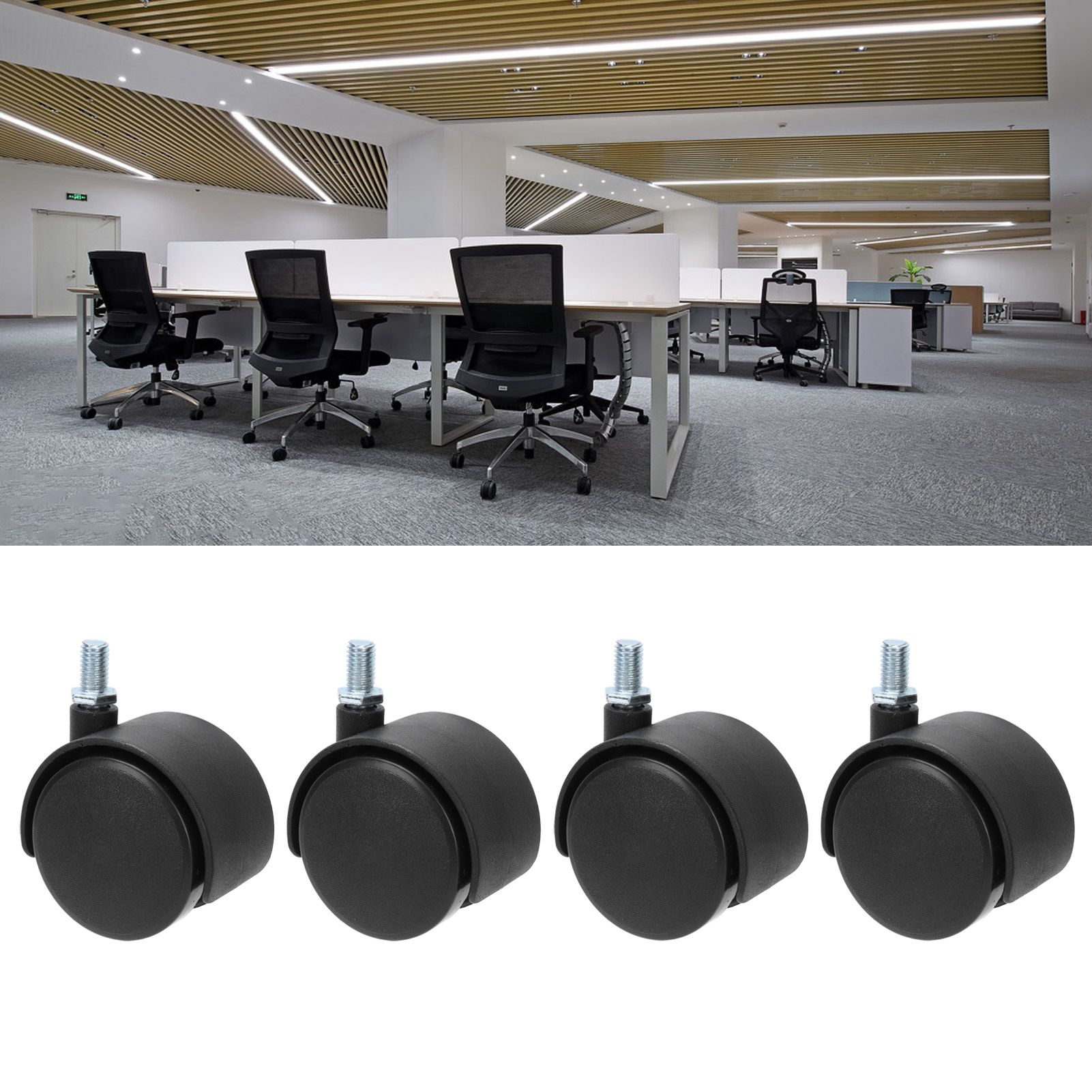 4Pcs 2in Caster Waterproof 360 Degree Rotatable Universal Wheels for Cabinet view 12