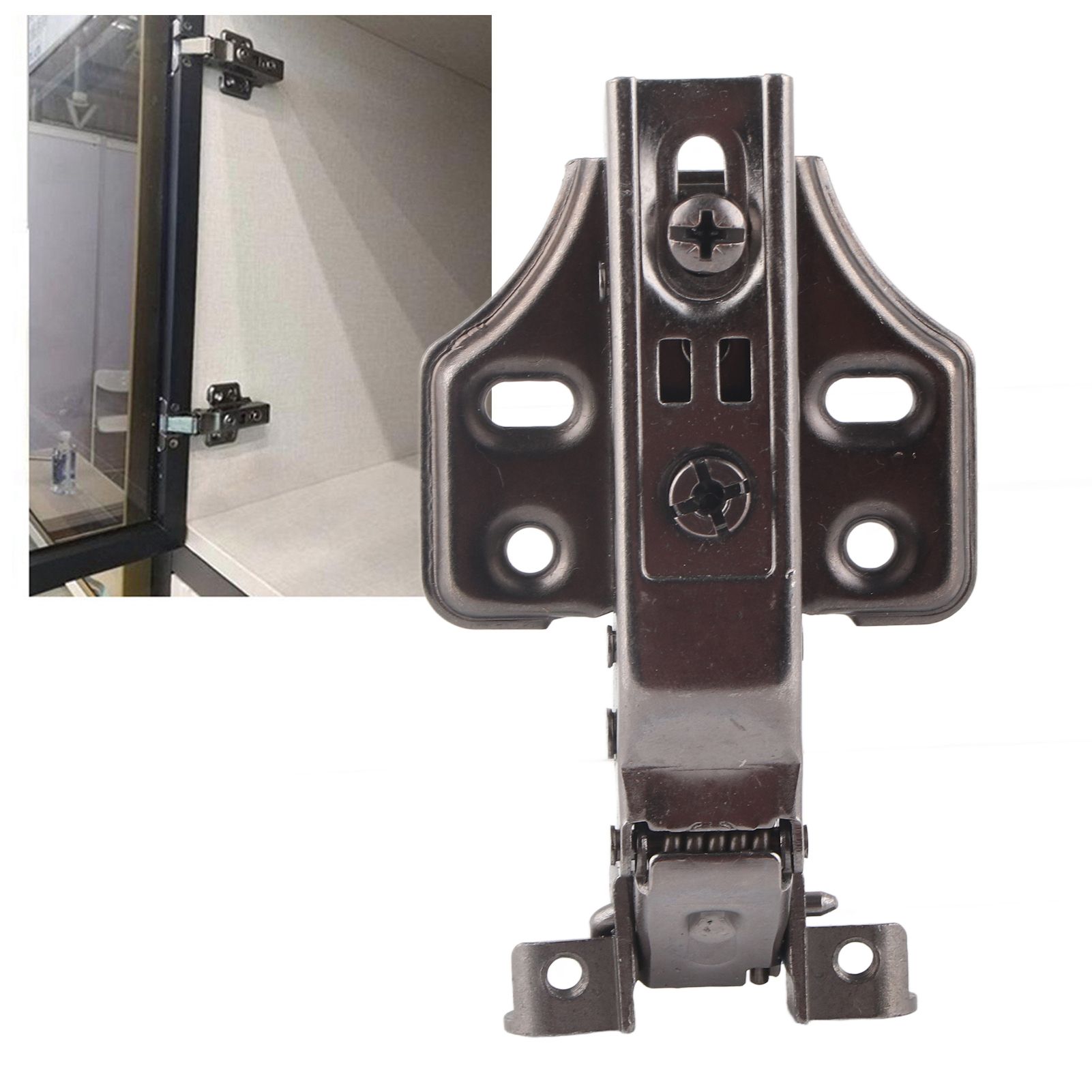 Hydraulic Mute Aluminum Frame Door Hinge Punch Free Wardrobe Cabinet Door view 12