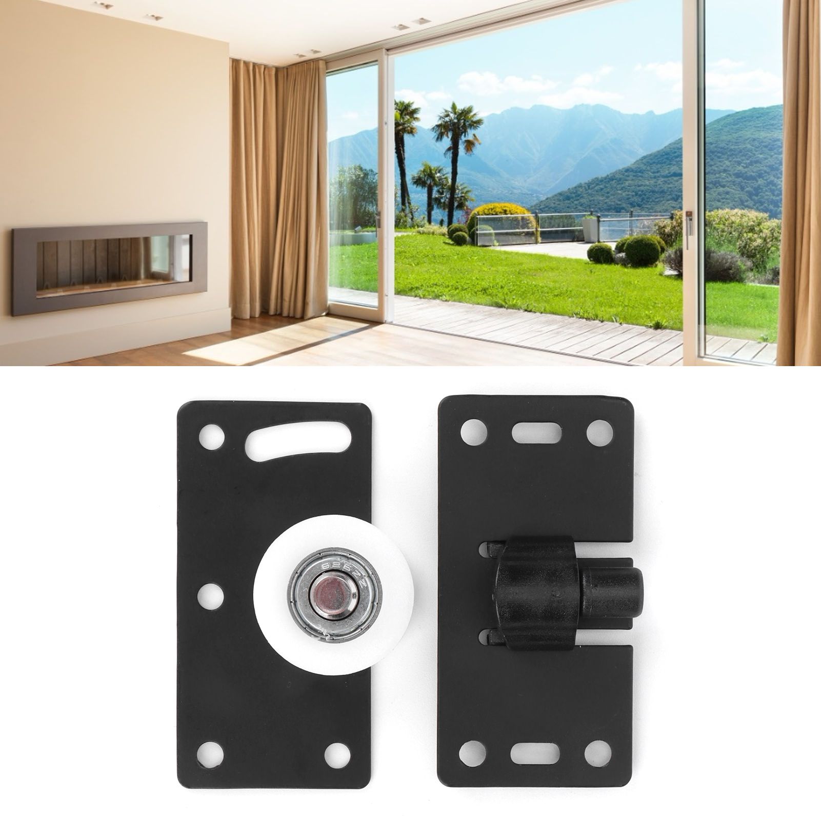 Sliding Door Wheel Set Cold Rolled Steel Door Pulley Hardware for Cabinet view 12