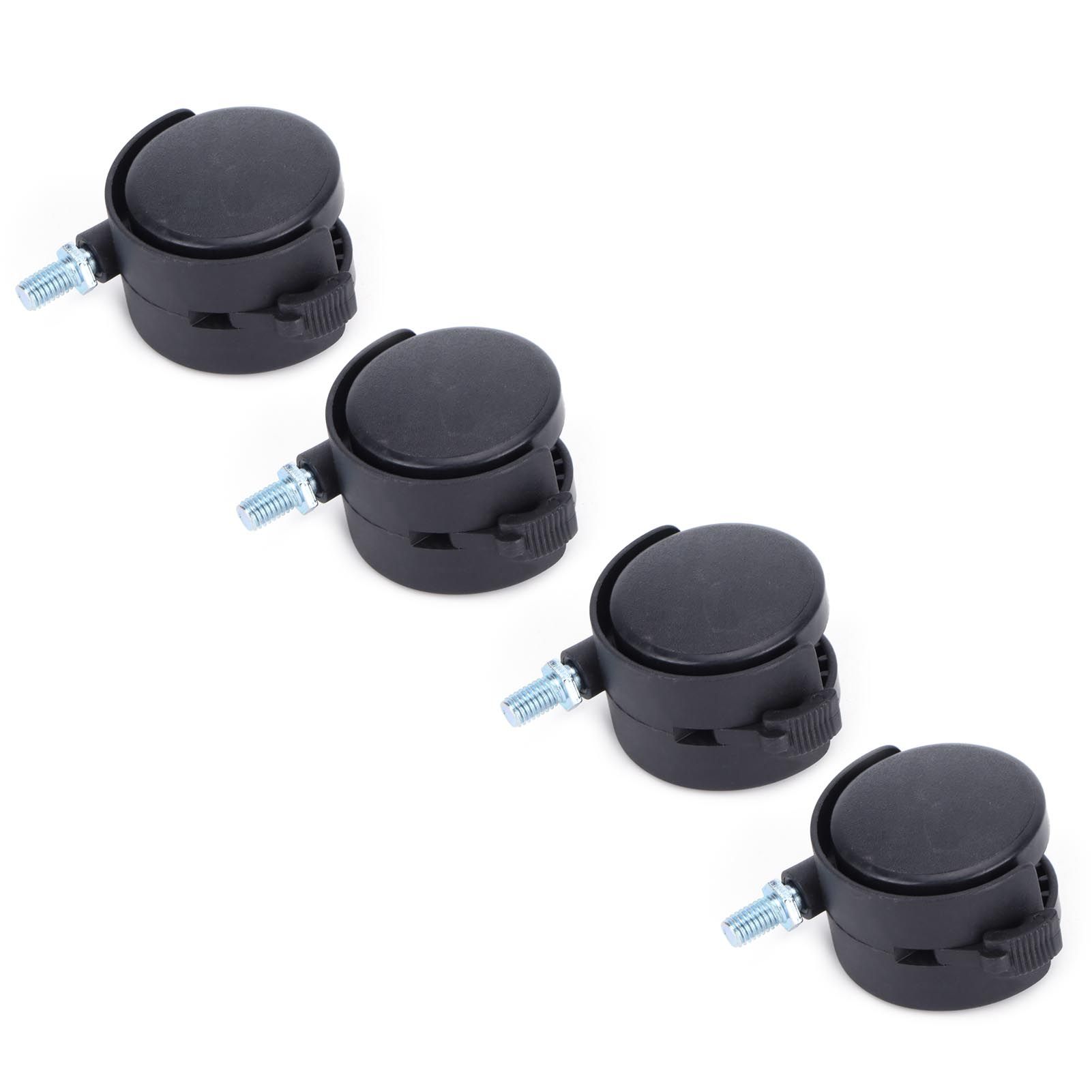 4Pcs 2in Universal Casters with Brake Mute 360 Degree Rotating Wheels view 7