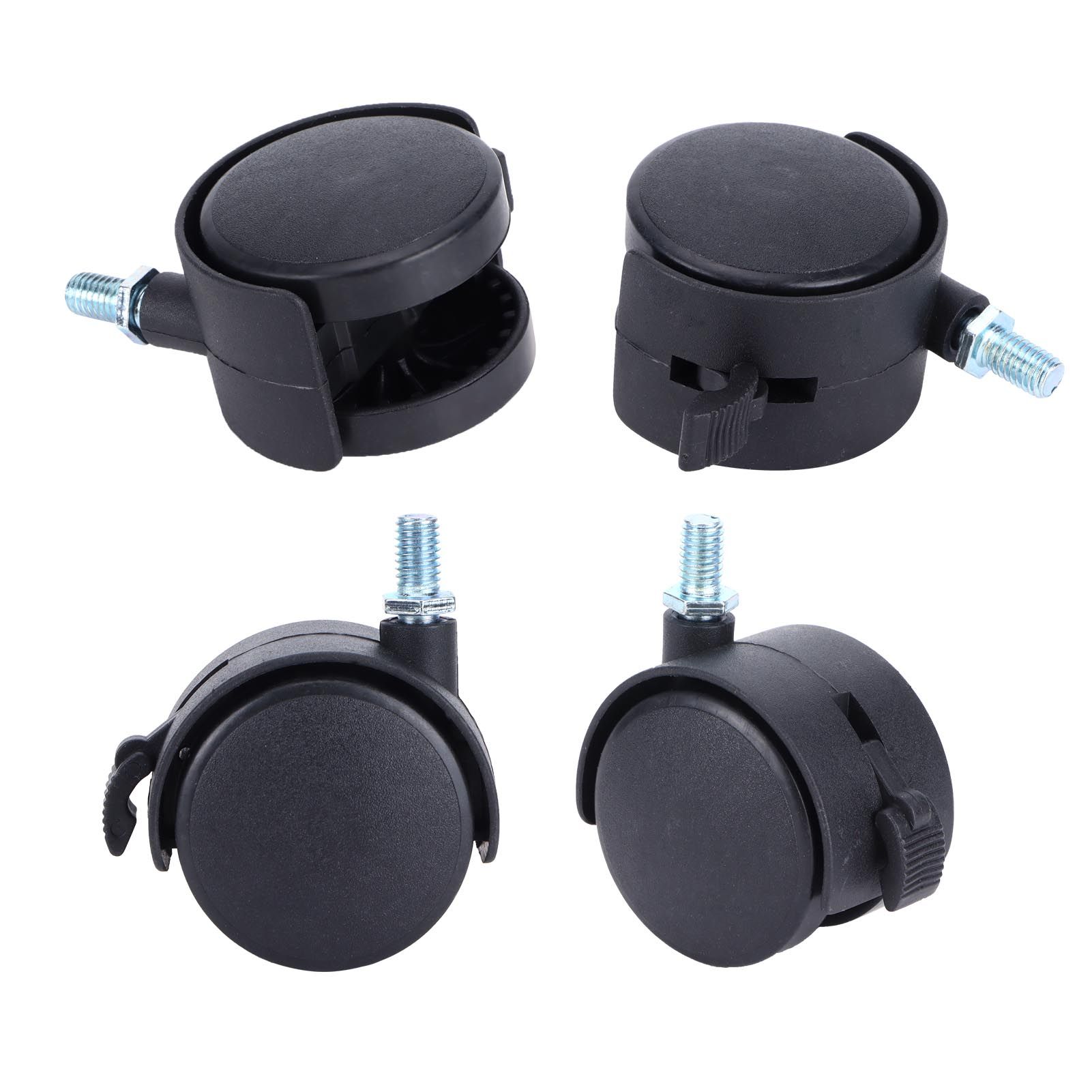 4Pcs 2in Universal Casters with Brake Mute 360 Degree Rotating Wheels view 9