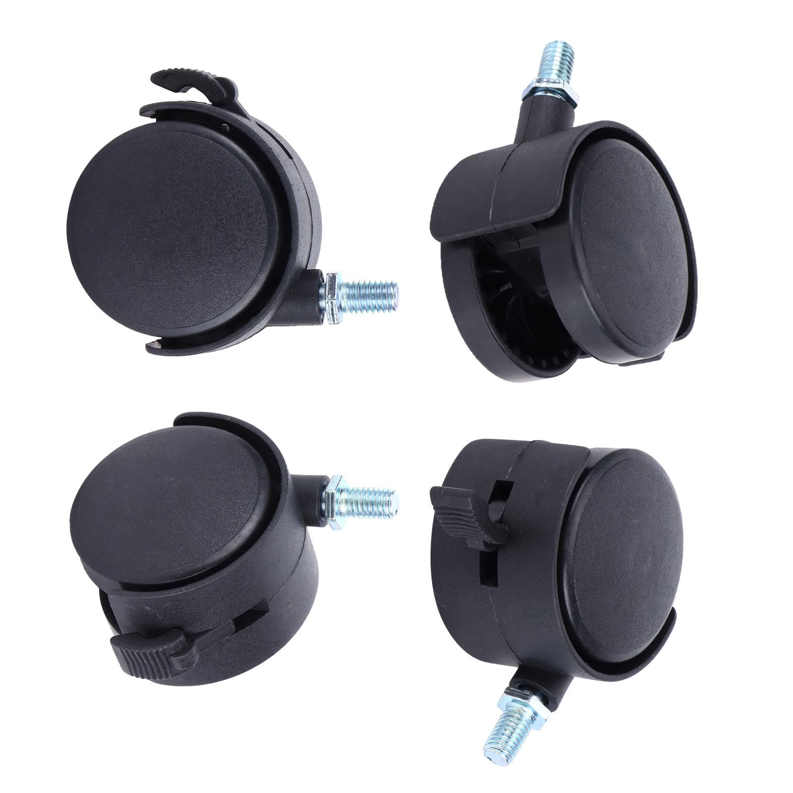 4Pcs 2in Universal Casters with Brake Mute 360 Degree Rotating Wheels view 10