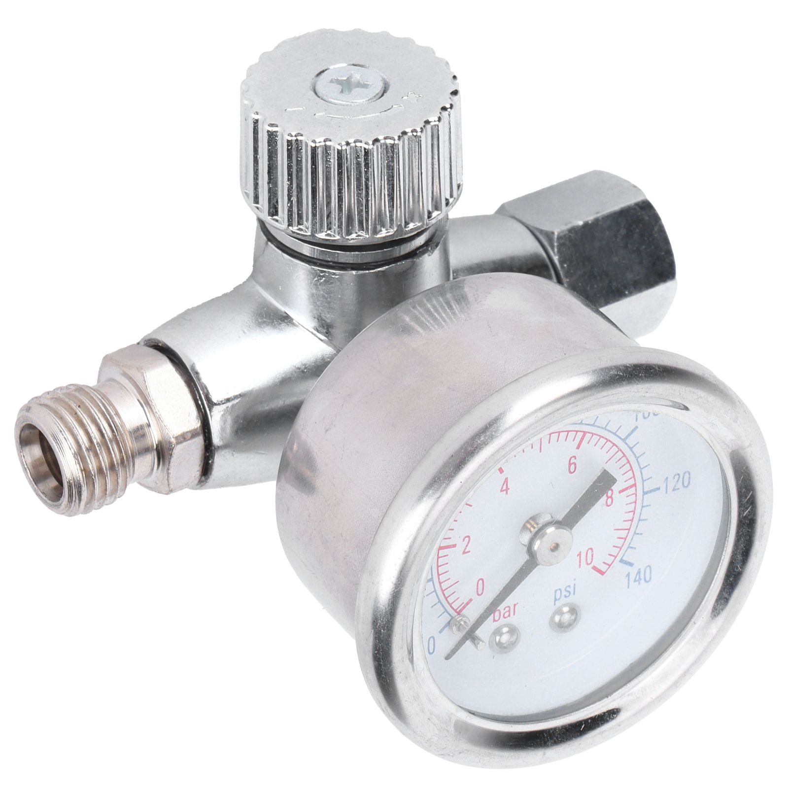 1/4in Spray Guns Air Pressure Regulator Pressure Regulating Adjusting Valve Gauge view 5