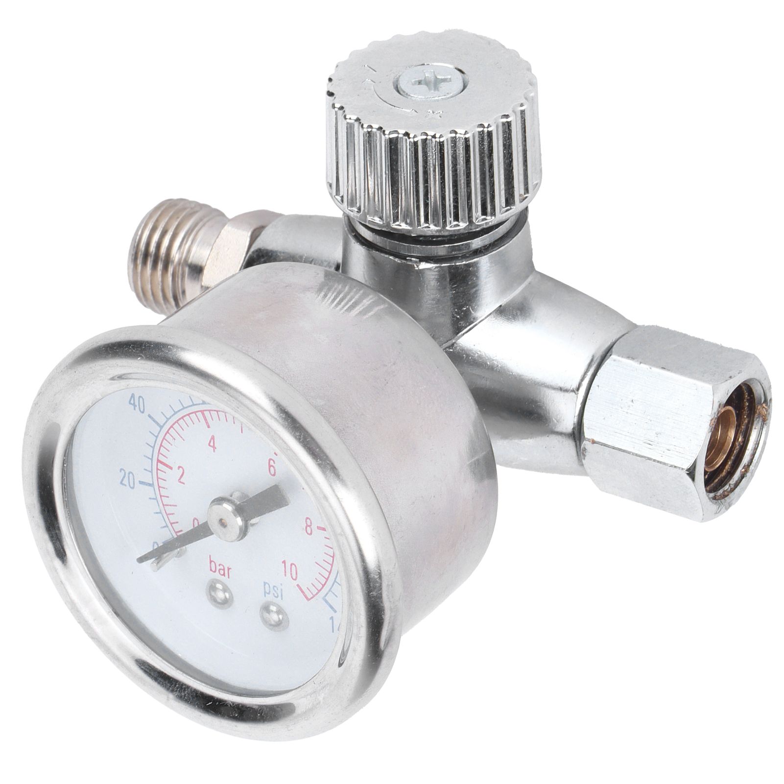 1/4in Spray Guns Air Pressure Regulator Pressure Regulating Adjusting Valve Gauge view 7