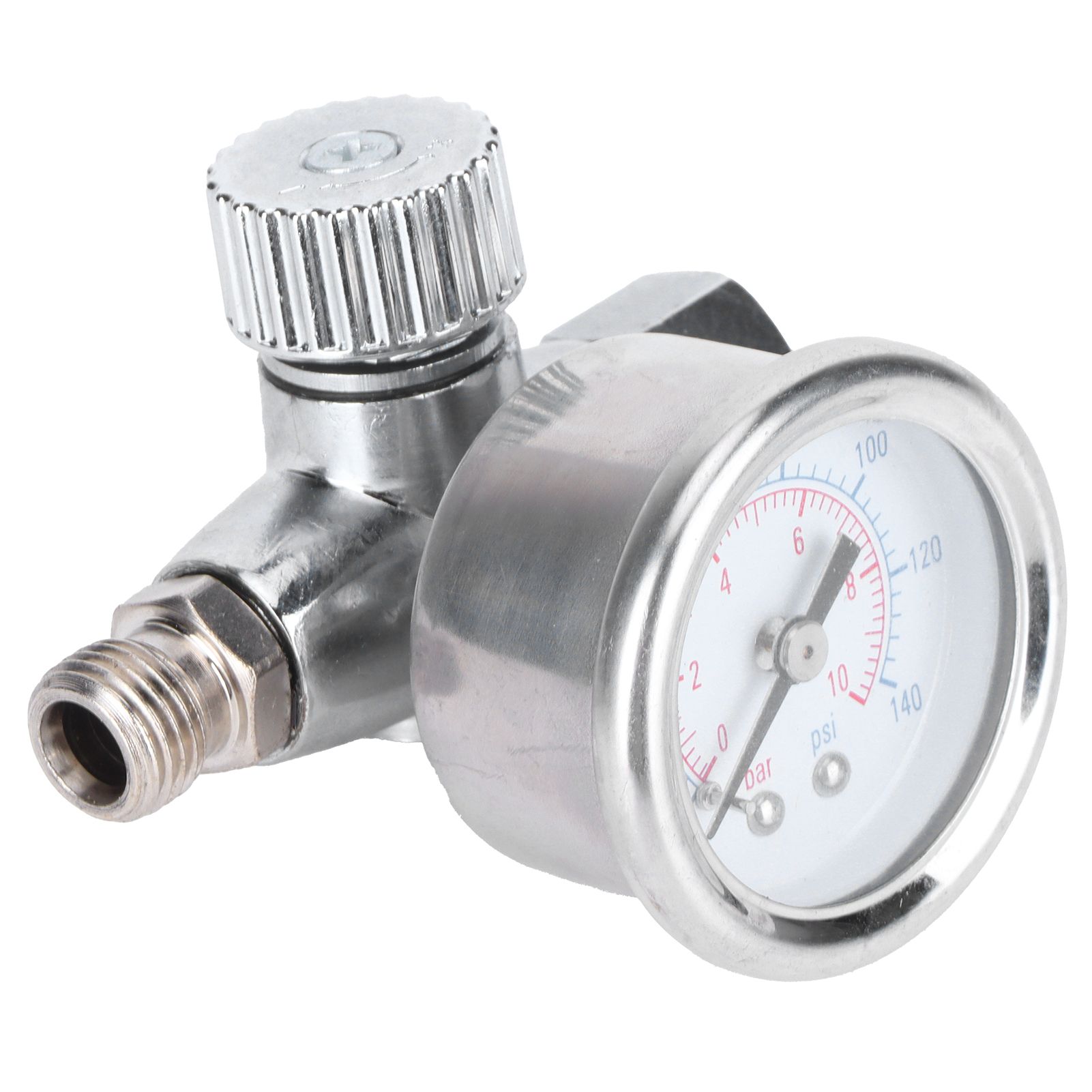 1/4in Spray Guns Air Pressure Regulator Pressure Regulating Adjusting Valve Gauge view 9