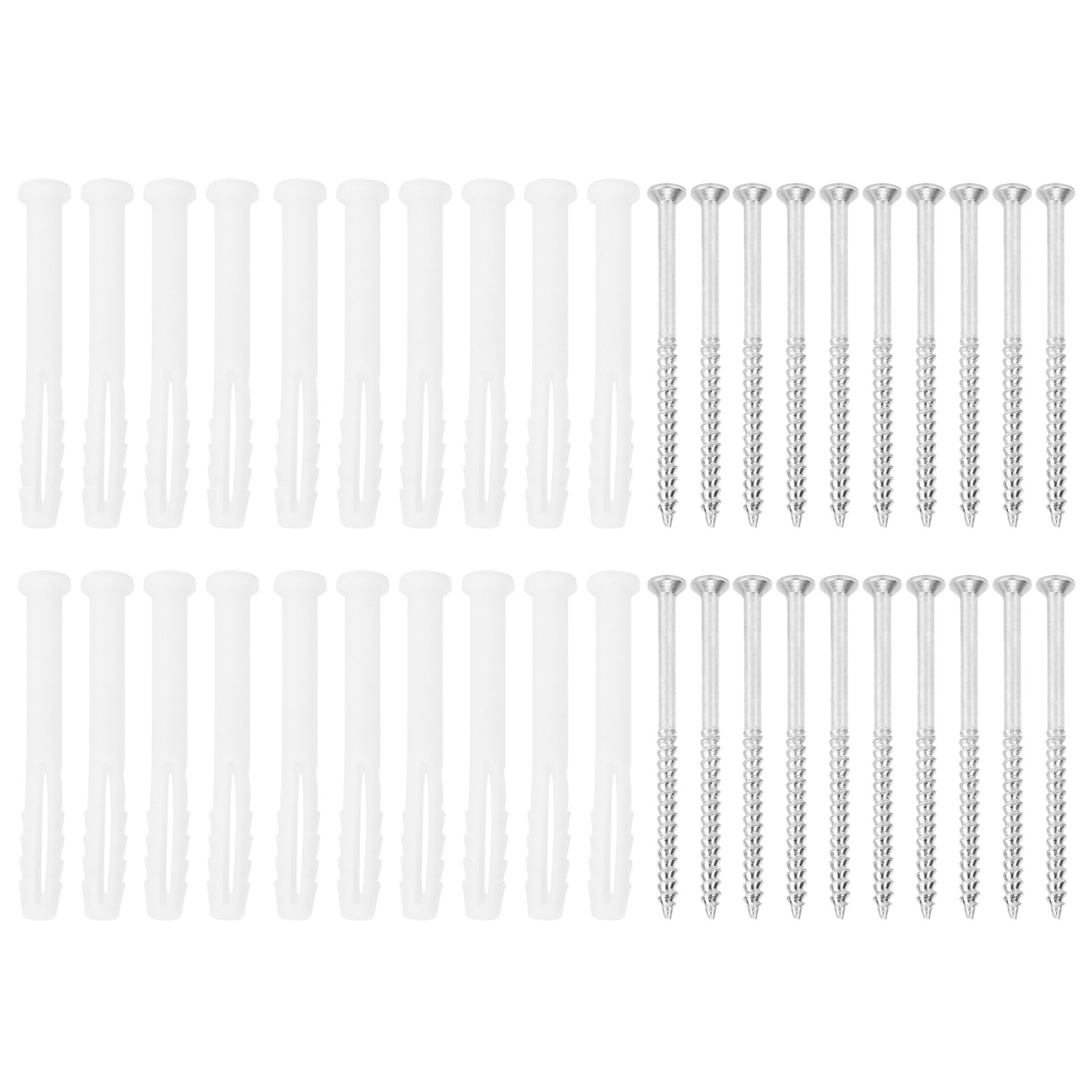 20Set Expansion Screw Tube Kit Cabinet Frame Fixing Wall Anchor Furniture Hardware view 2
