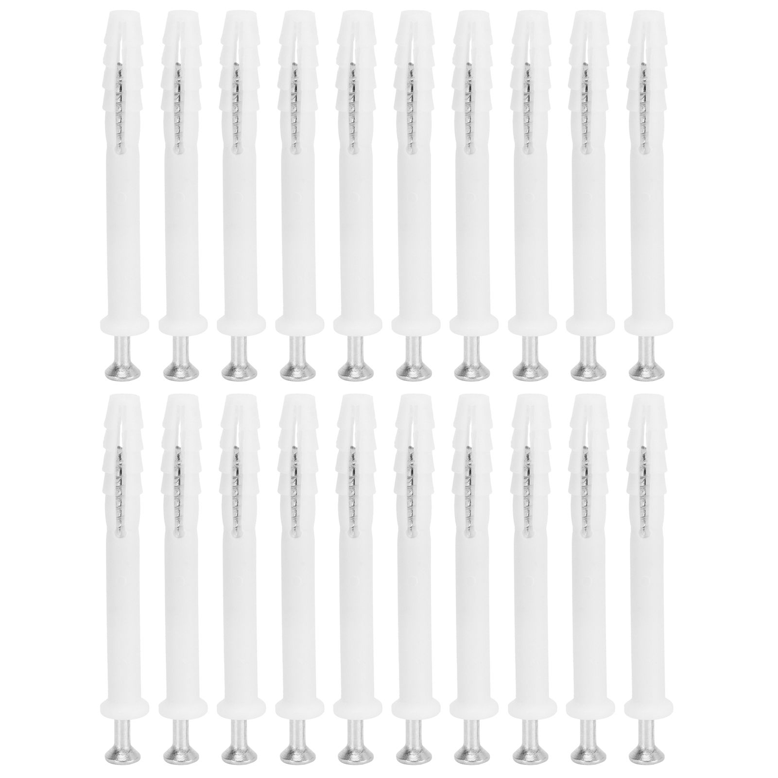 20Set Expansion Screw Tube Kit Cabinet Frame Fixing Wall Anchor Furniture Hardware view 3