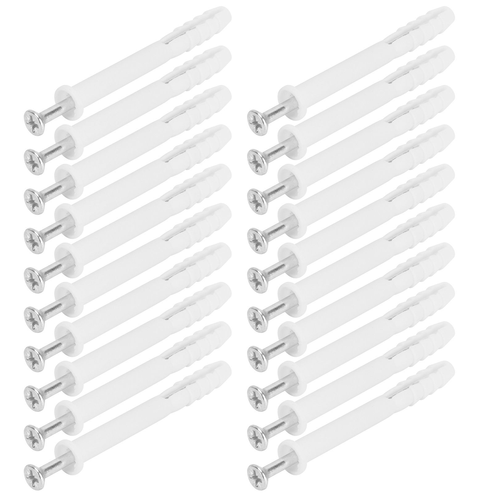 20Set Expansion Screw Tube Kit Cabinet Frame Fixing Wall Anchor Furniture Hardware view 9
