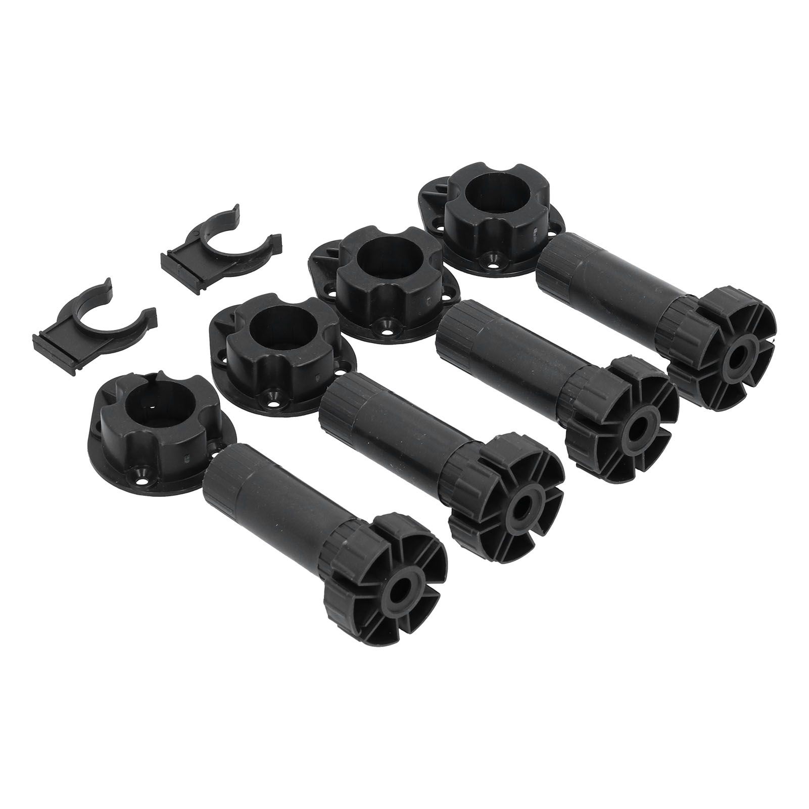 4Set Adjustable Cabinet Feet ABS Support Leg for Cupboard Closet Furnitures Black view 3