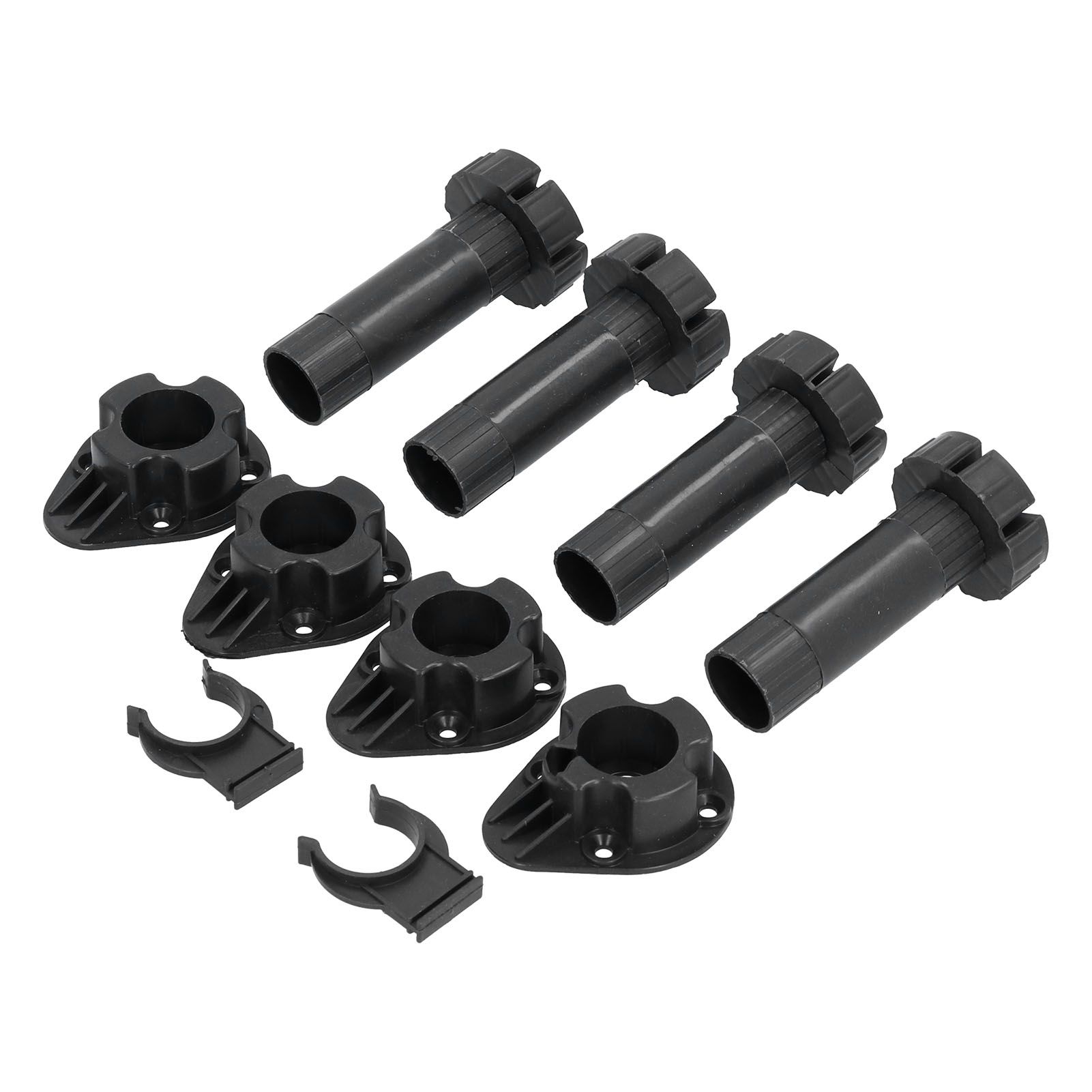 4Set Adjustable Cabinet Feet ABS Support Leg for Cupboard Closet Furnitures Black view 4