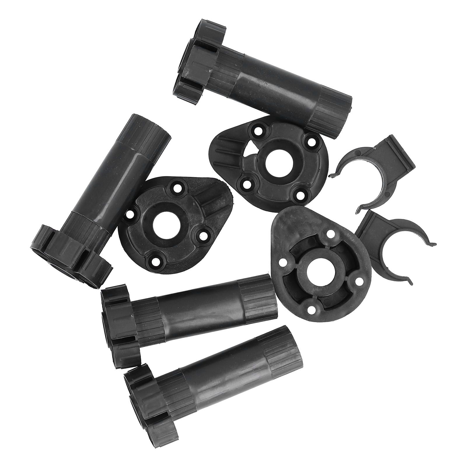 4Set Adjustable Cabinet Feet ABS Support Leg for Cupboard Closet Furnitures Black view 6
