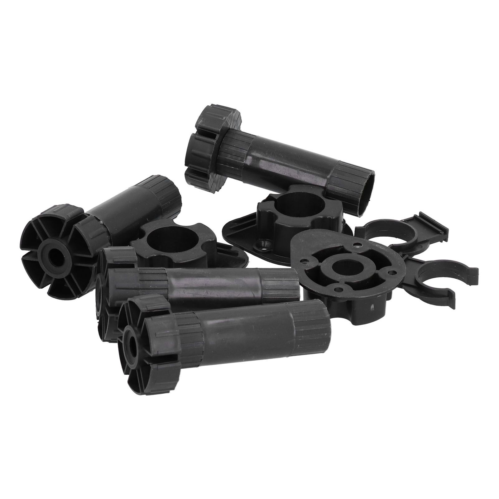 4Set Adjustable Cabinet Feet ABS Support Leg for Cupboard Closet Furnitures Black view 7