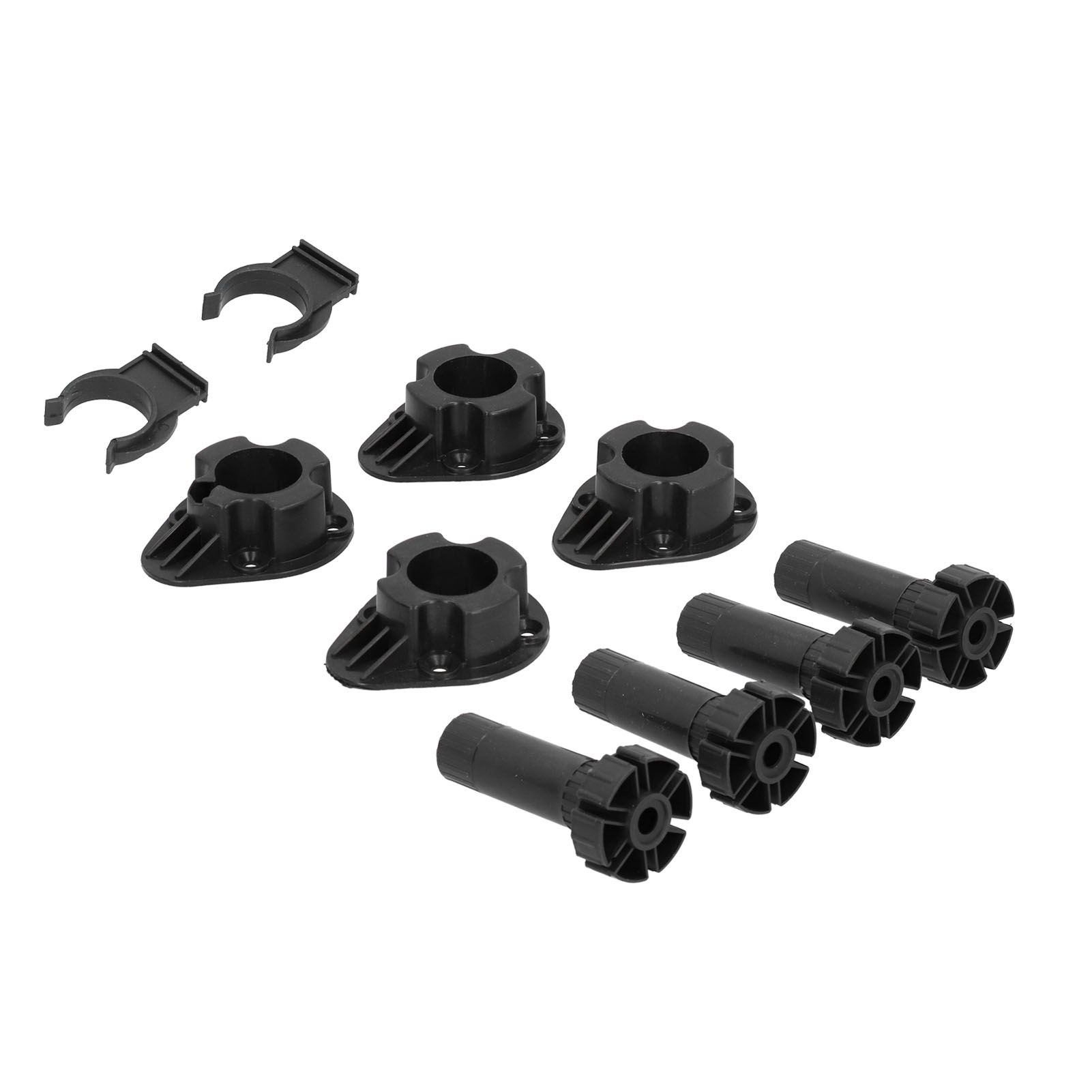 4Set Adjustable Cabinet Feet ABS Support Leg for Cupboard Closet Furnitures Black view 8