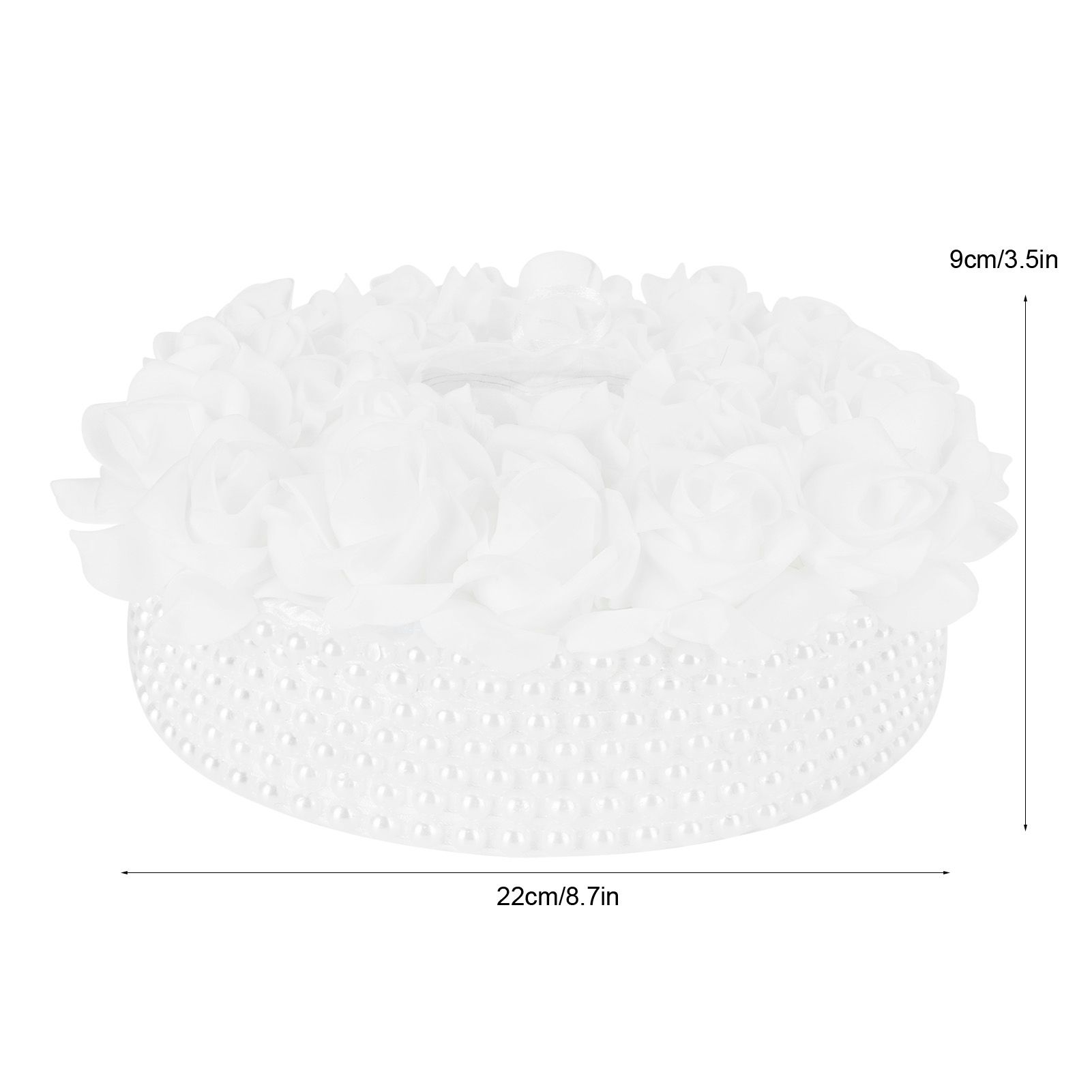 Ring Pillow Box Wedding with Ribbon Bowknot CakeShaped Pearl Rose Ceremony view 13