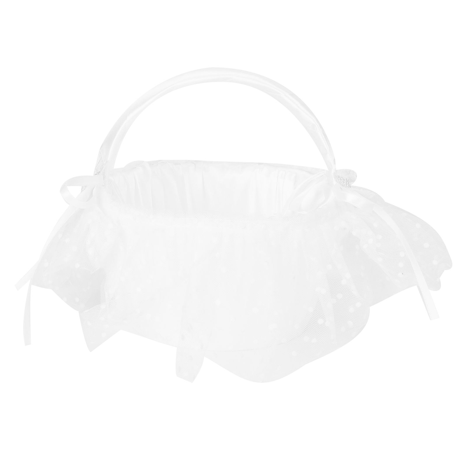 Flower Lace Basket White Romantic Flower Basket Candies Container Wedding