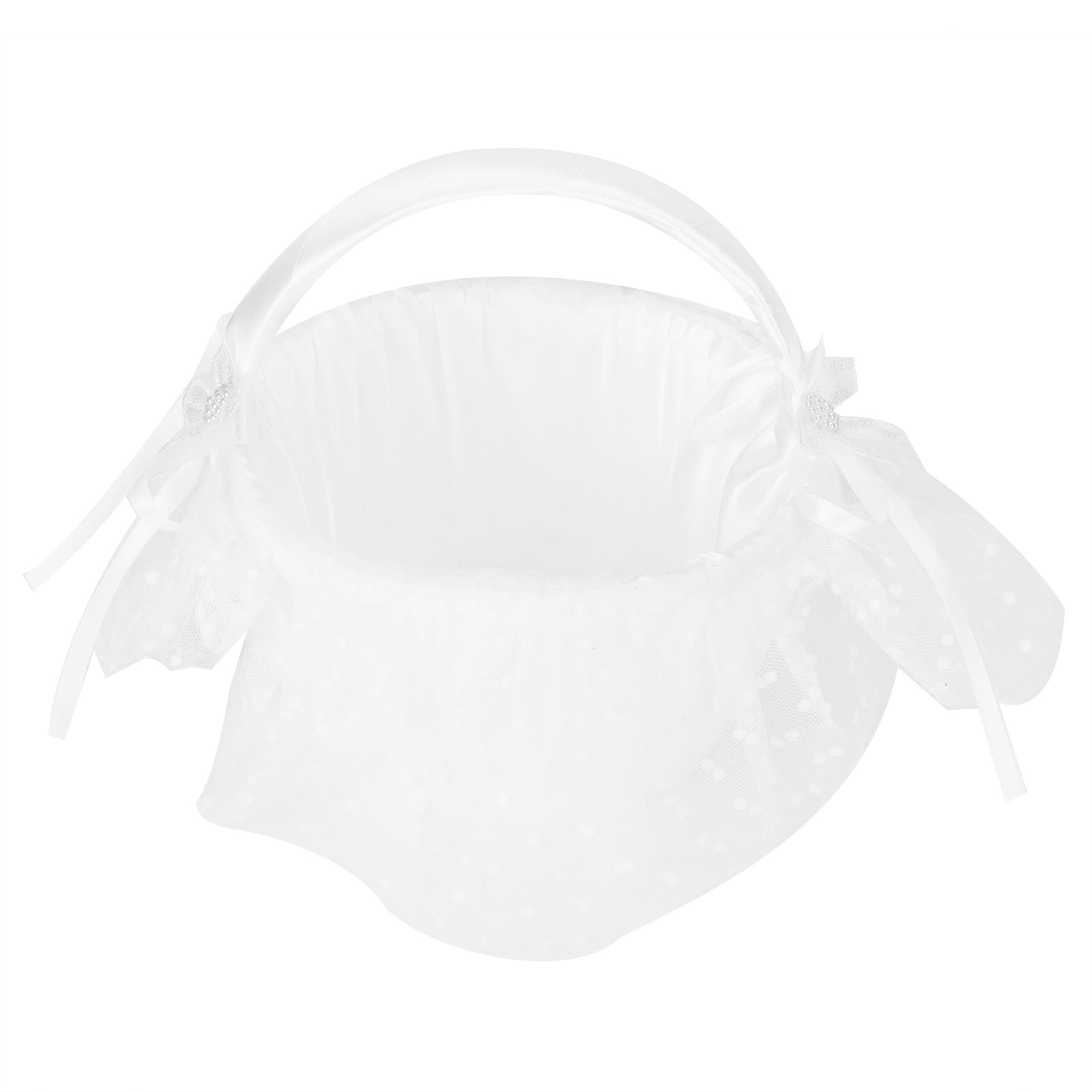 Flower Lace Basket White Romantic Flower Basket Candies Container Wedding view 2