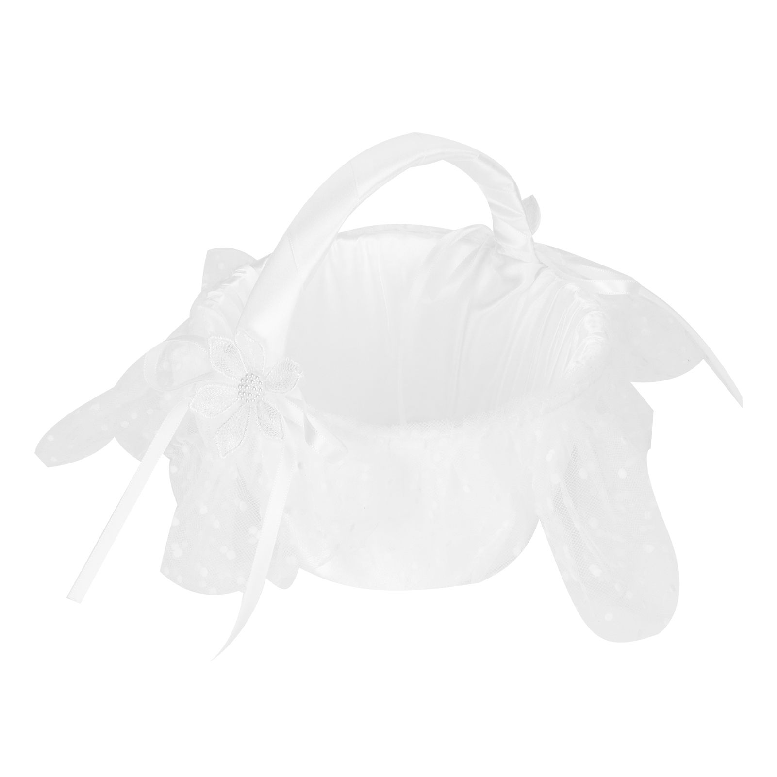 Flower Lace Basket White Romantic Flower Basket Candies Container Wedding view 4