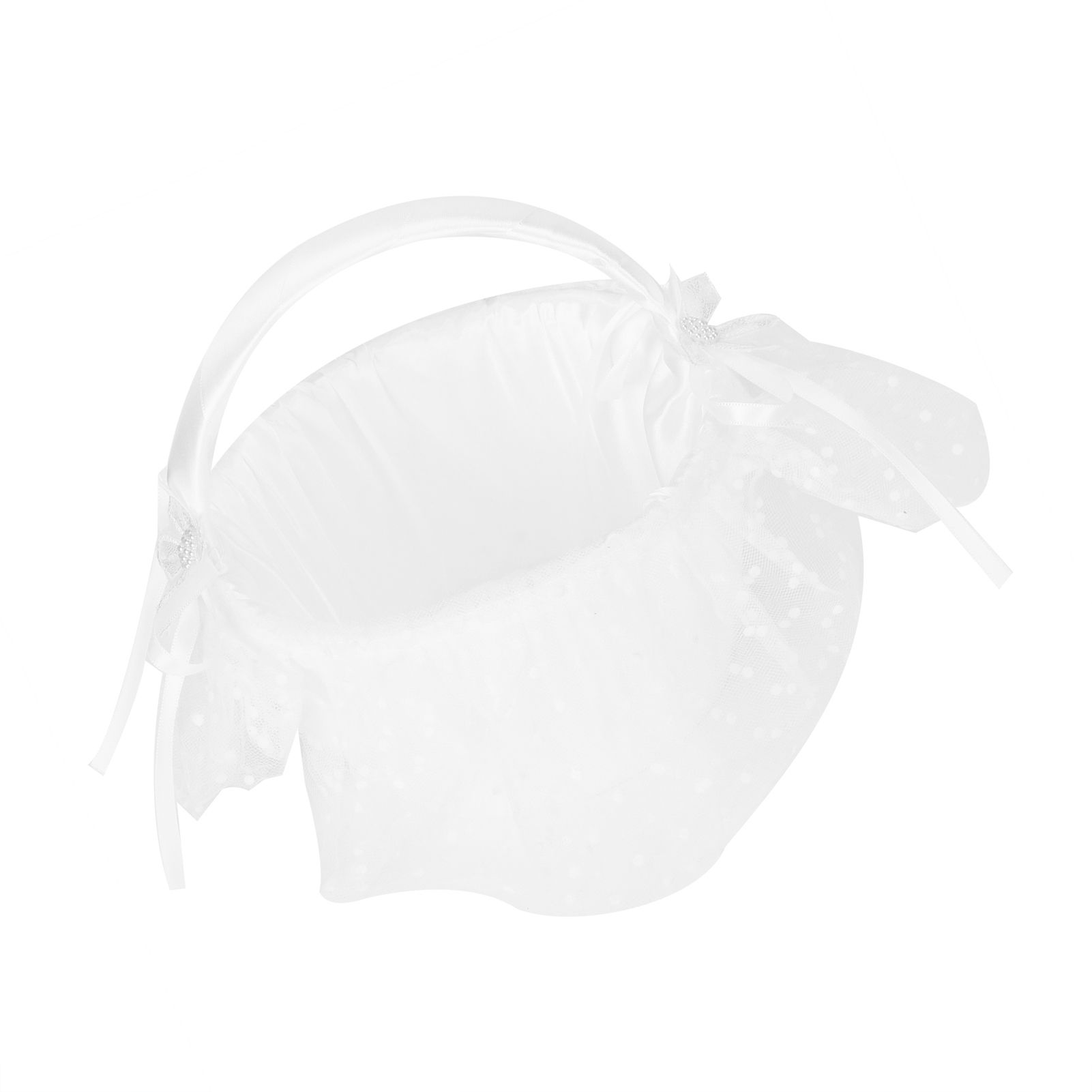 Flower Lace Basket White Romantic Flower Basket Candies Container Wedding view 6