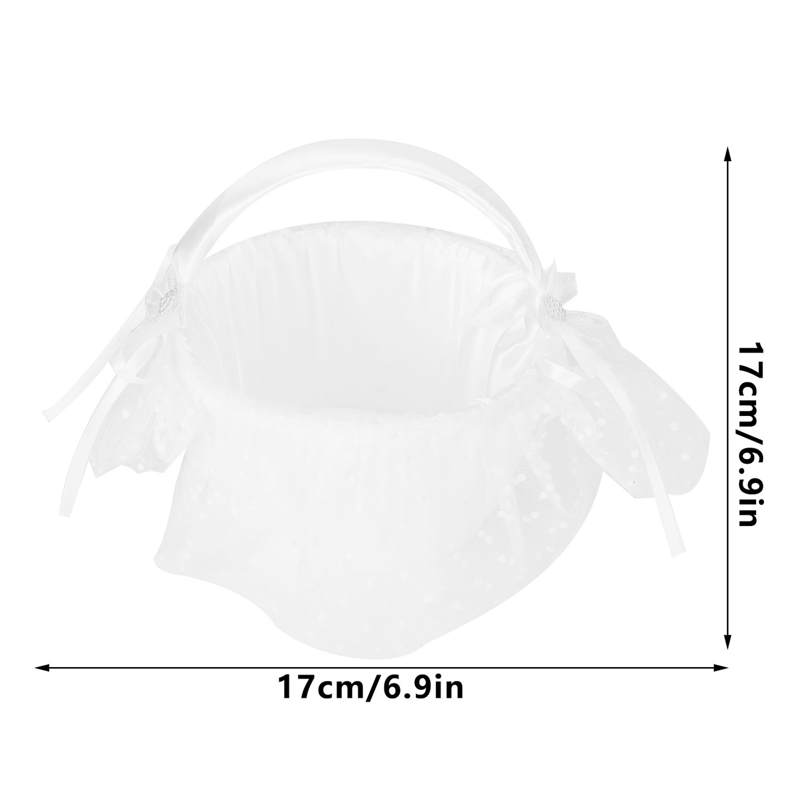 Flower Lace Basket White Romantic Flower Basket Candies Container Wedding view 14