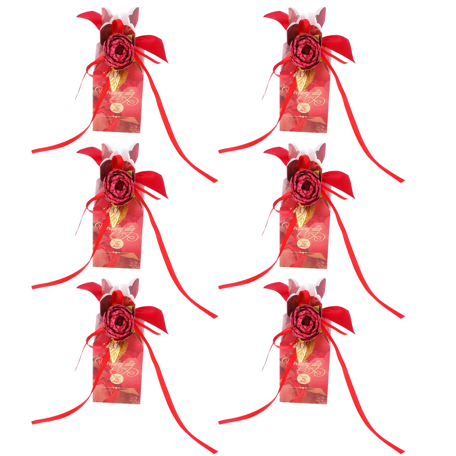 10 Set Candy Boxes Wedding Birthday Party Favor Gift Box with Ribbons view 7