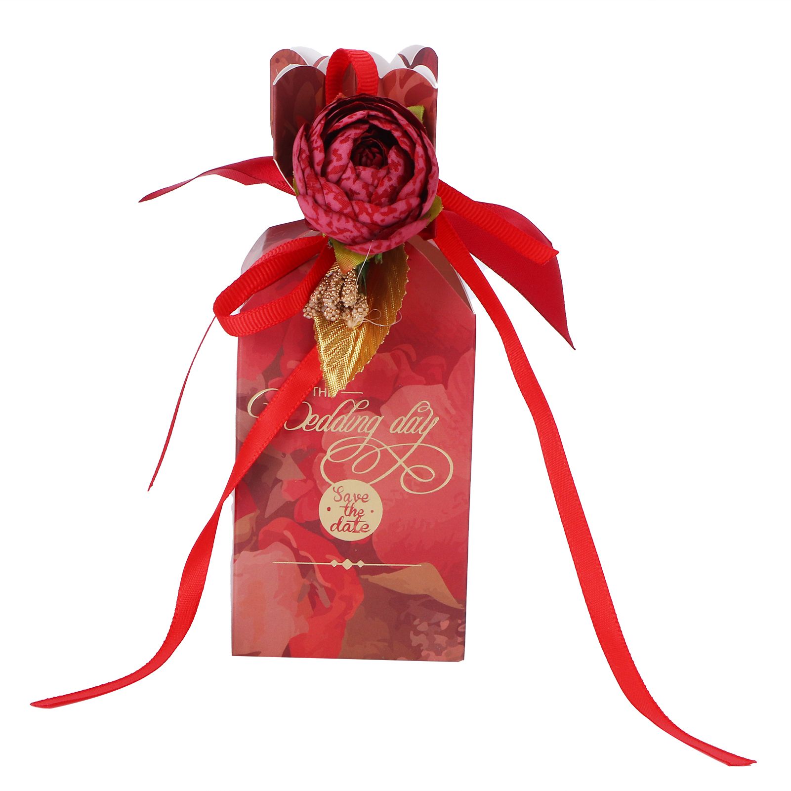 10 Set Candy Boxes Wedding Birthday Party Favor Gift Box with Ribbons view 11