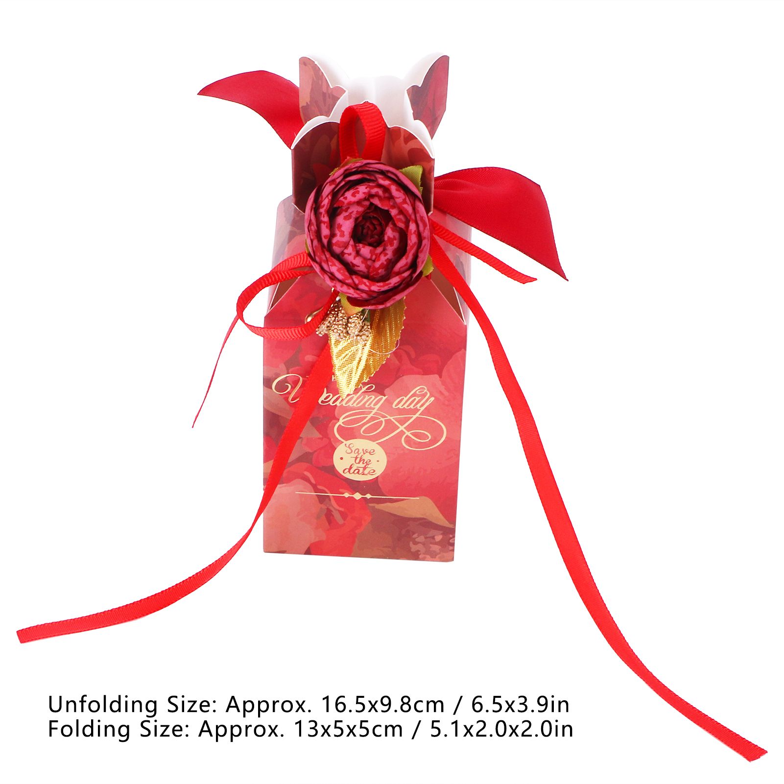 10 Set Candy Boxes Wedding Birthday Party Favor Gift Box with Ribbons view 14